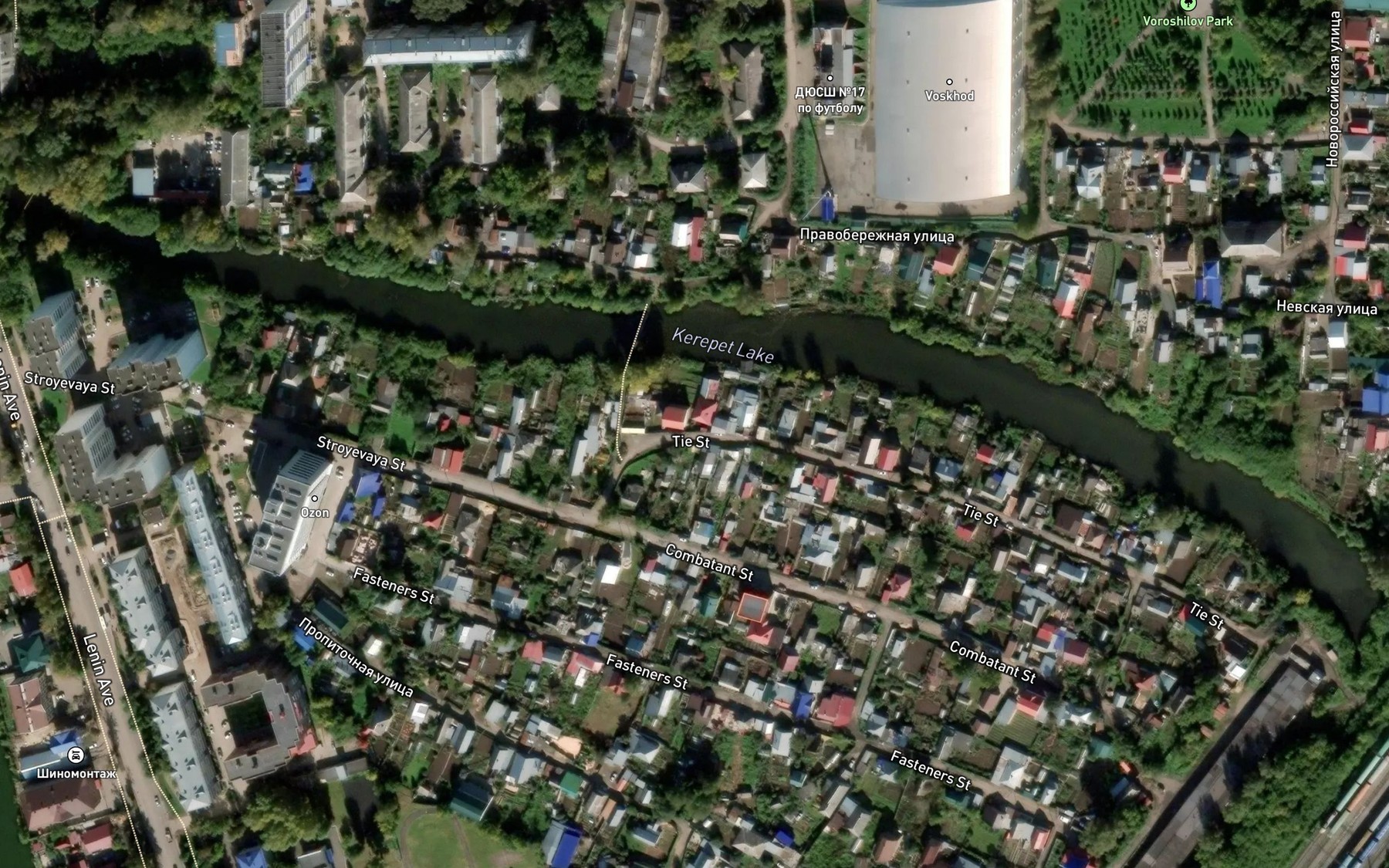 Satellite map of the Ozero Kerepet'