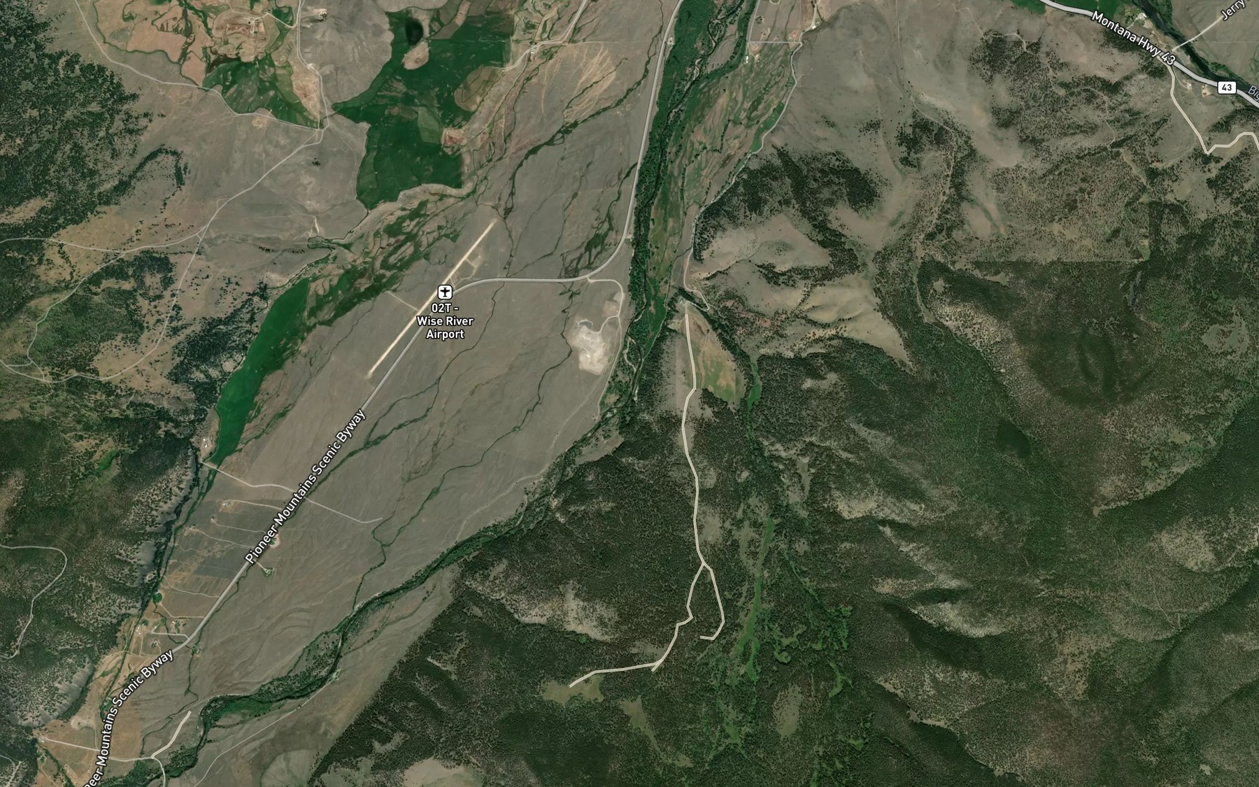 Satellite map of the Swamp Creek