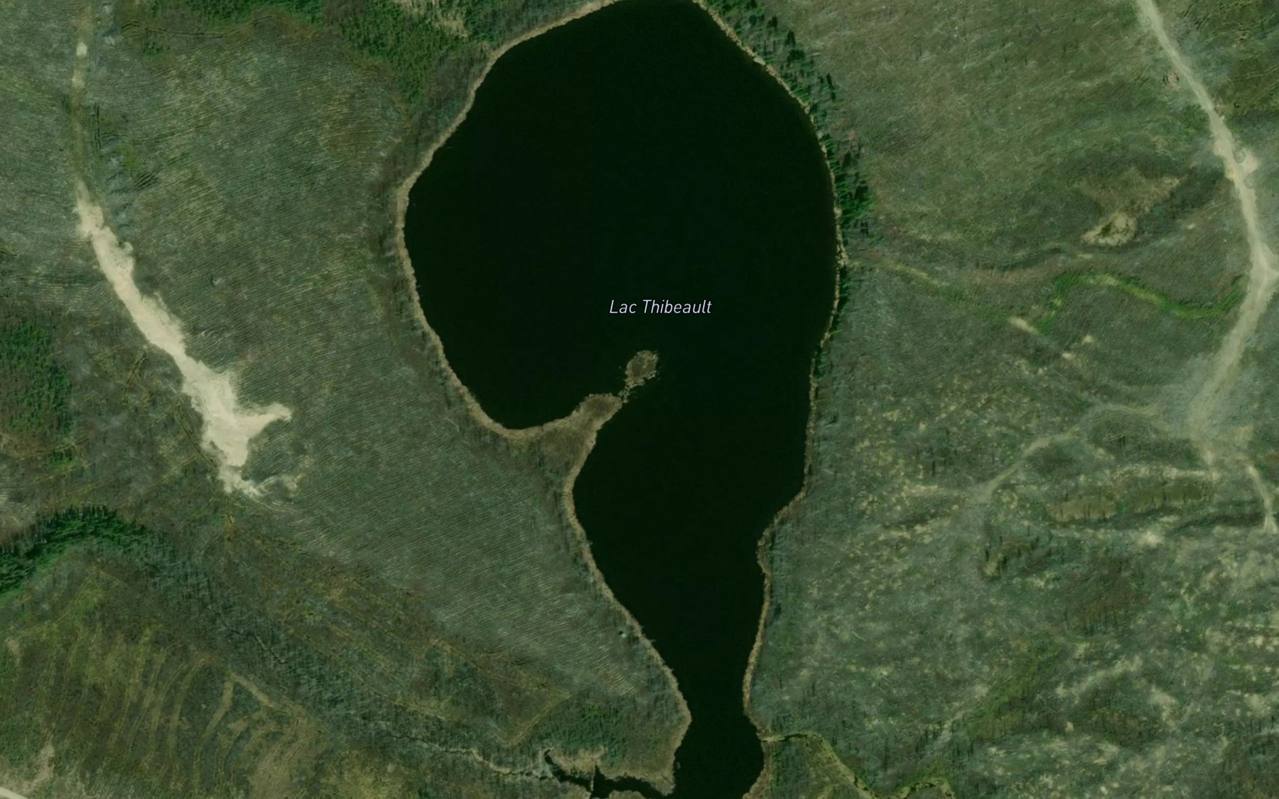 Satellite map of the Lac Thibeault