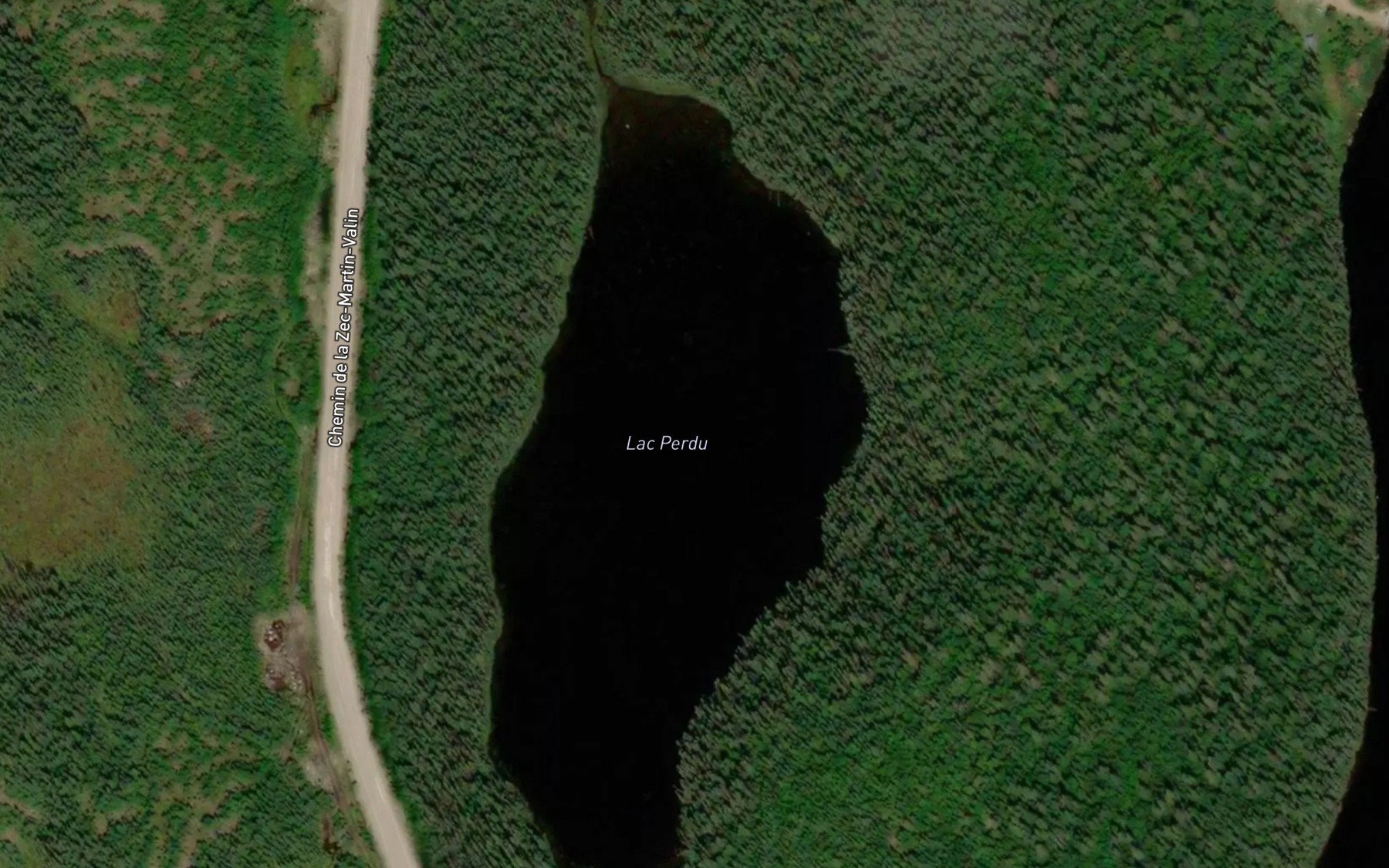 Satellite map of the Lac Perdu