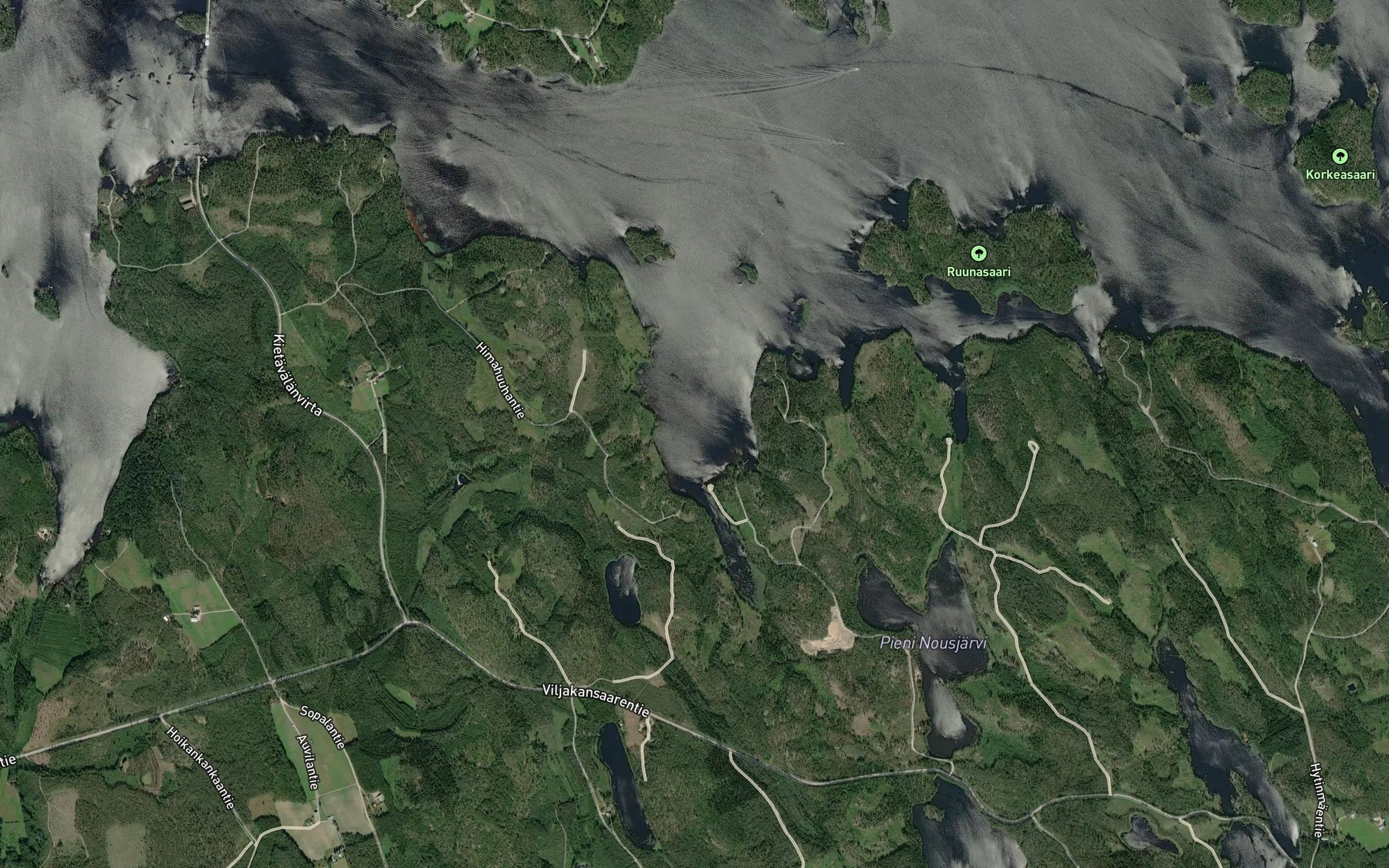 Satellite map of the Kortelahti