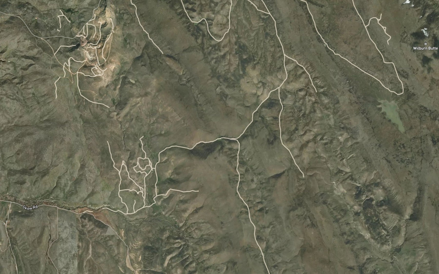 Satellite map of the Toe Jam Spring