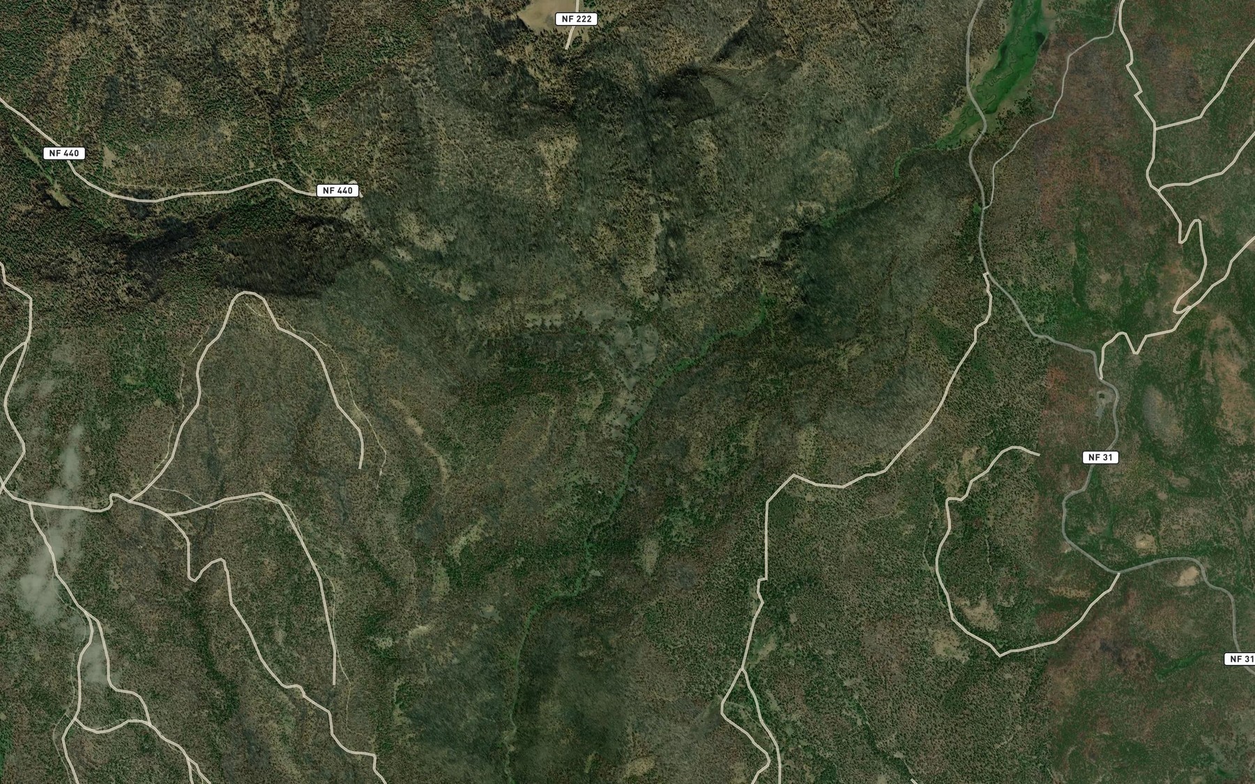 Satellite map of the West Myrtle Creek