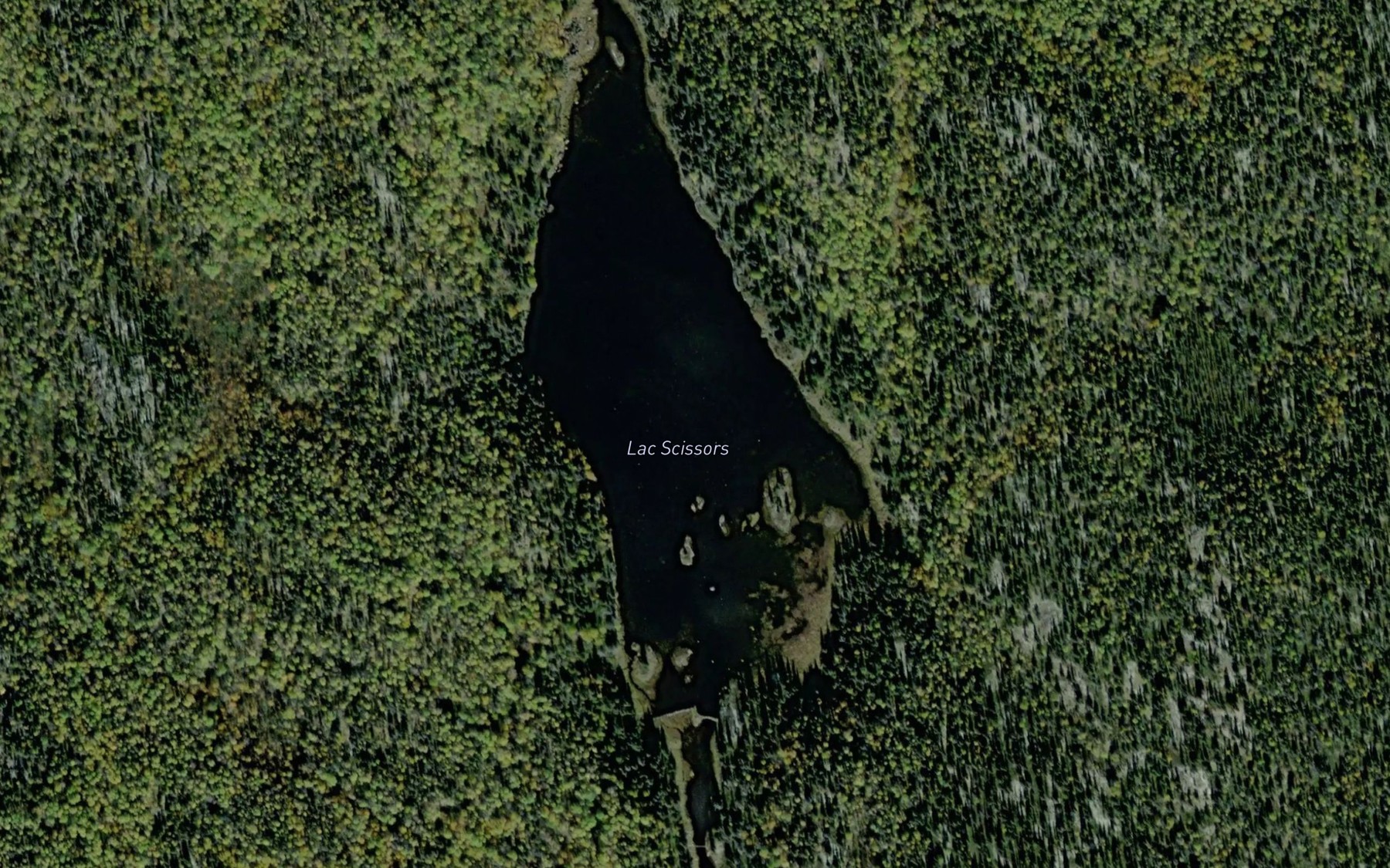Satellite map of the Lac Scissors