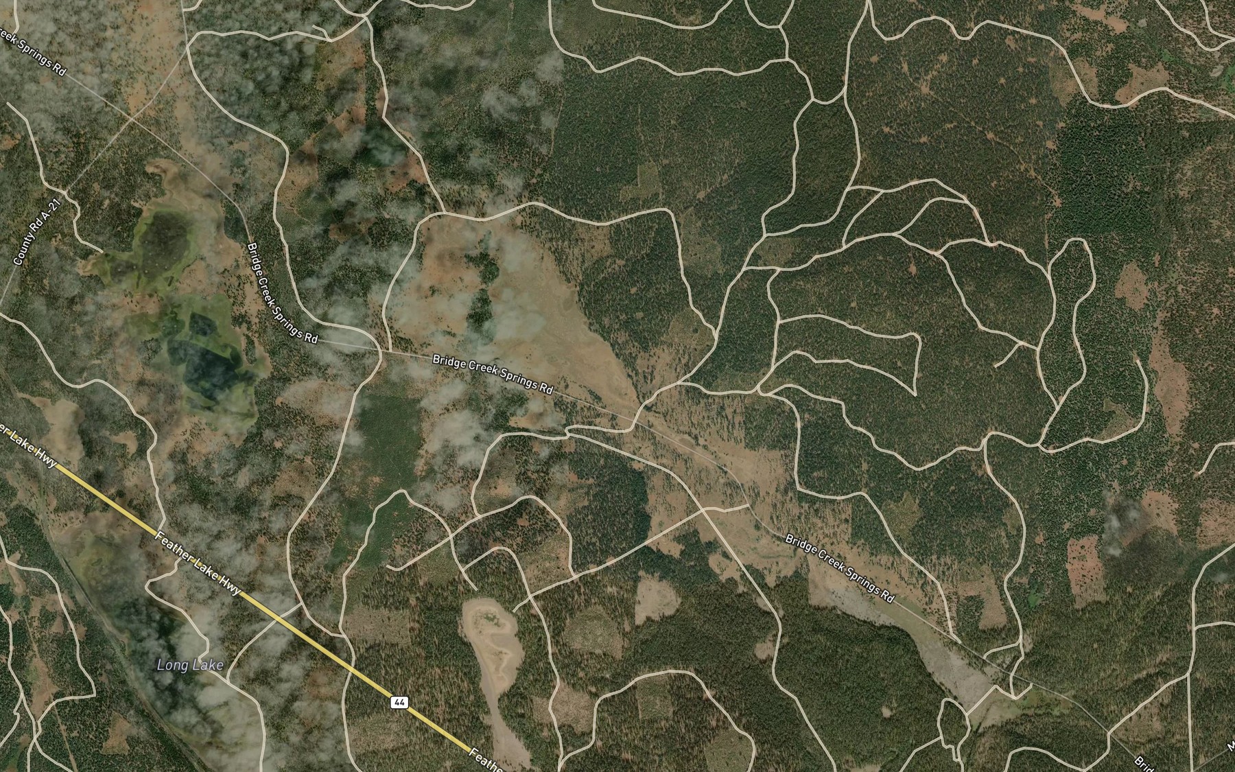 Satellite map of the Willow Spring