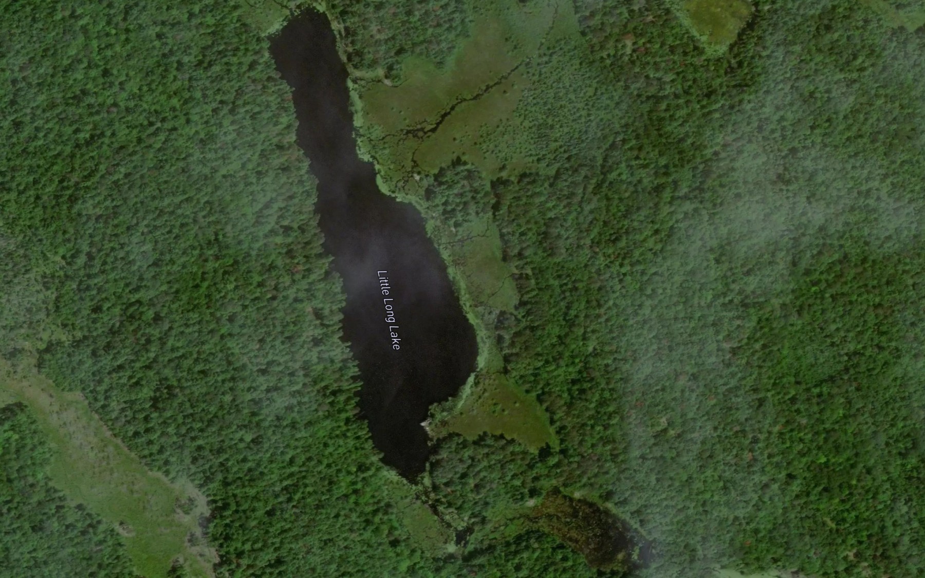 Satellite map of the Little Long Lake