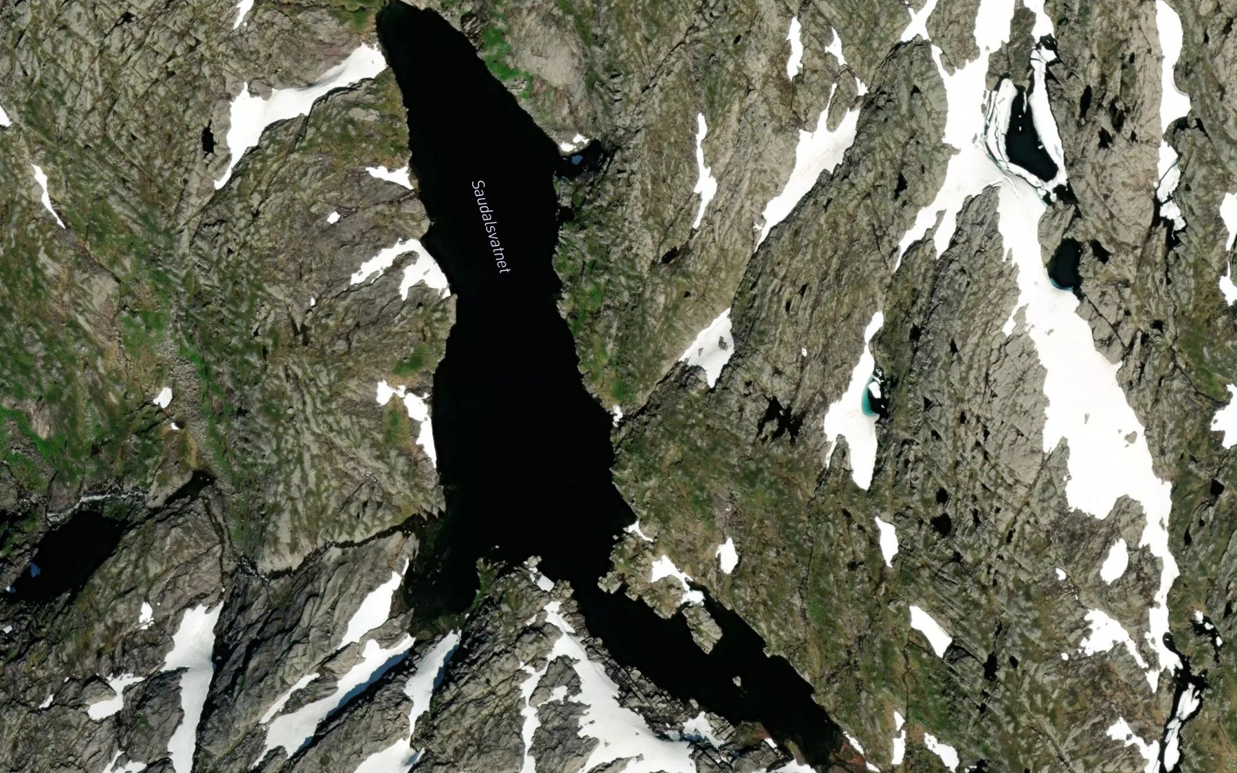 Satellite map of the Saudalsvatnet