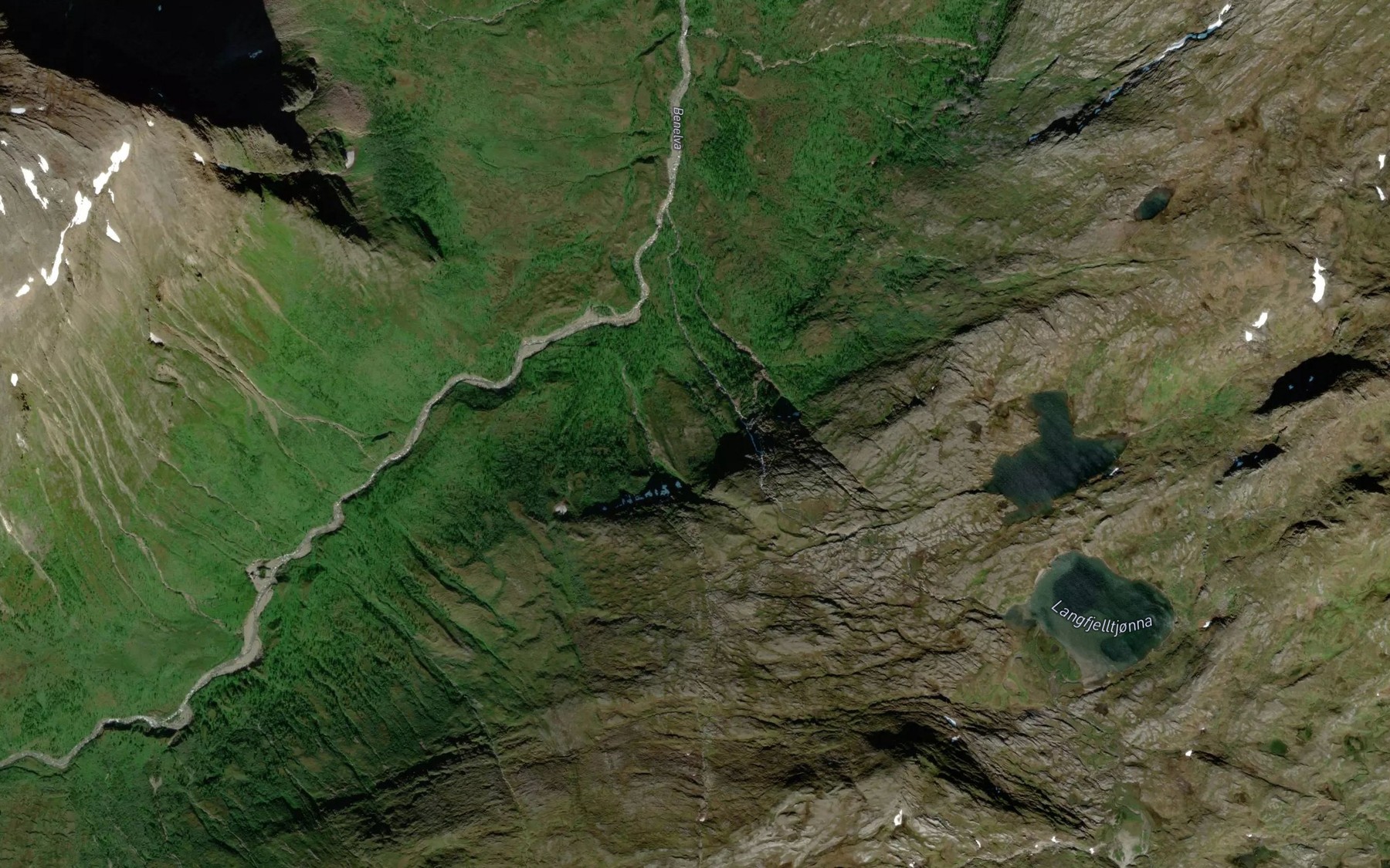 Satellite map of the Trebekkan