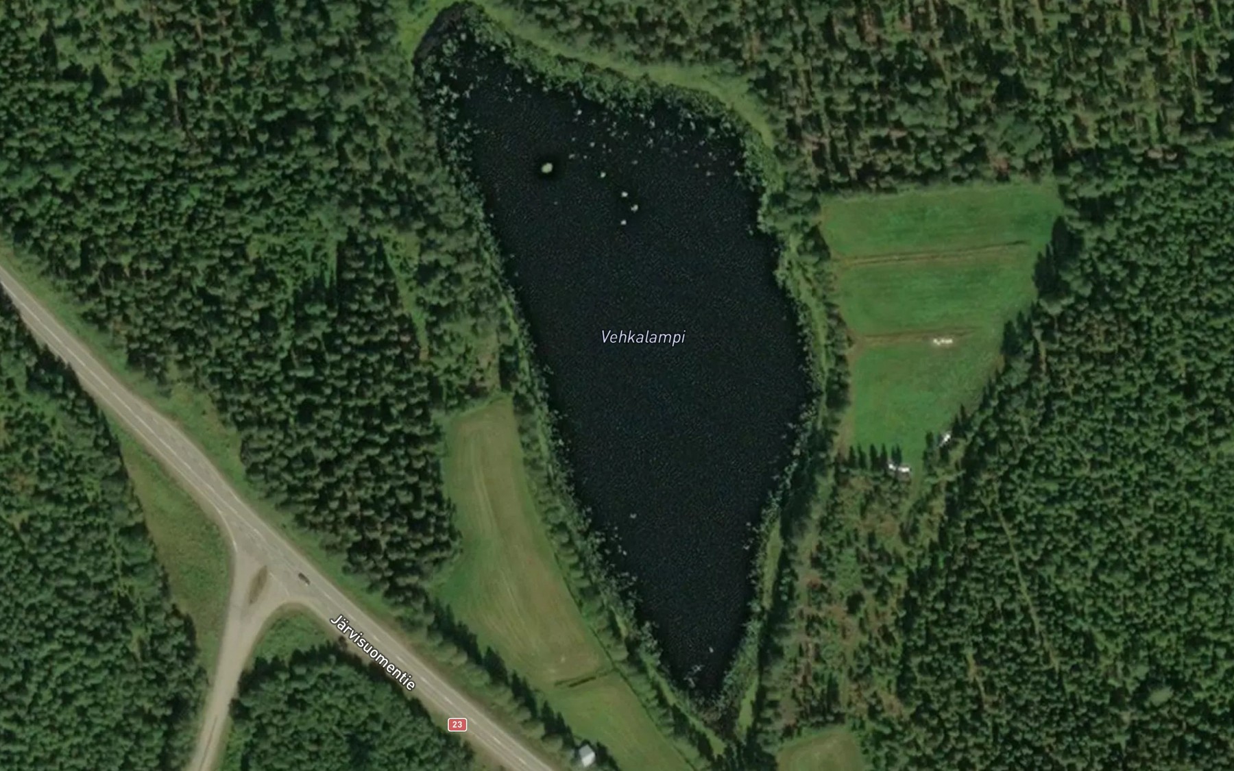 Satellite map of the Vehkalampi