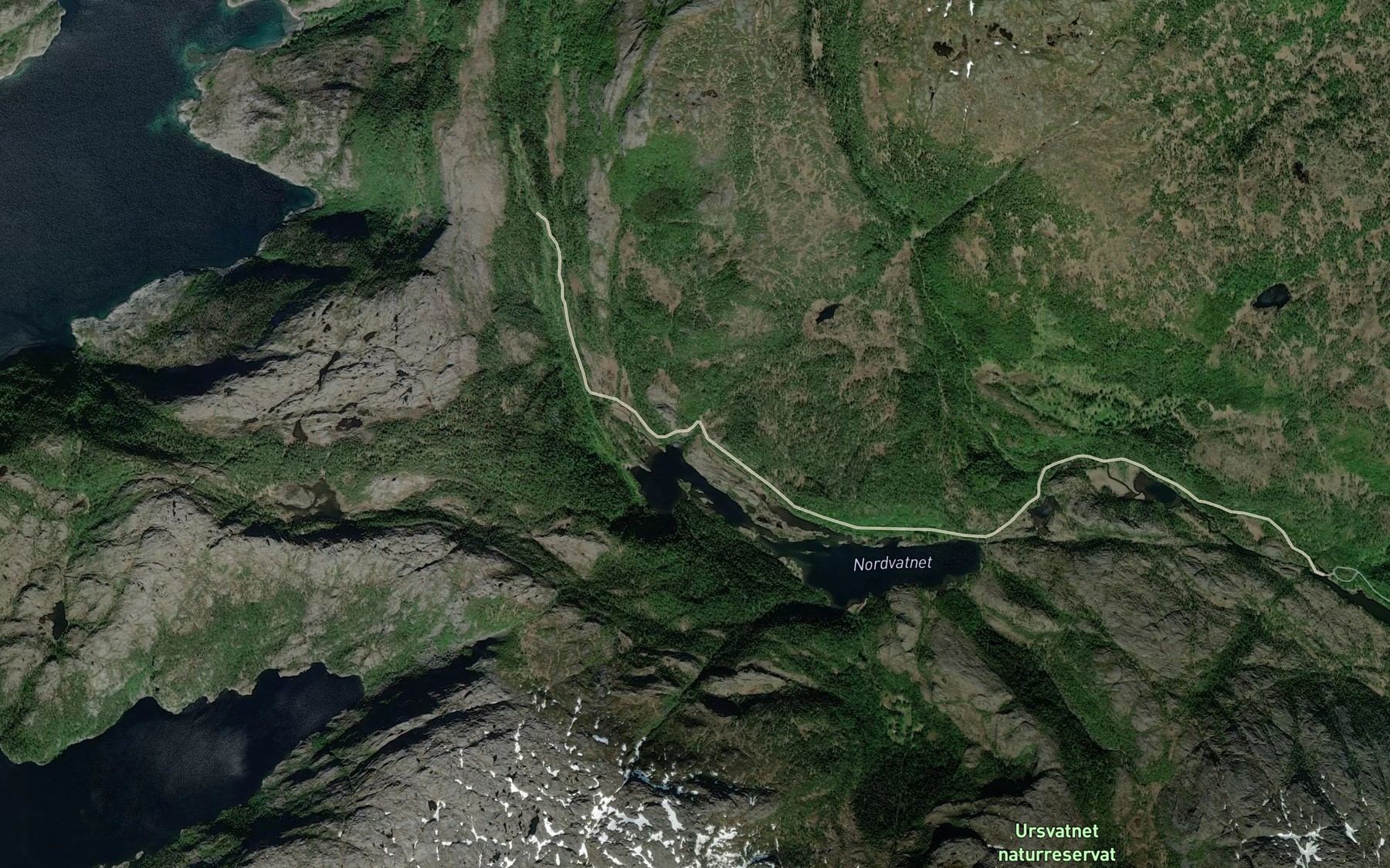 Satellite map of the Grytstibekken