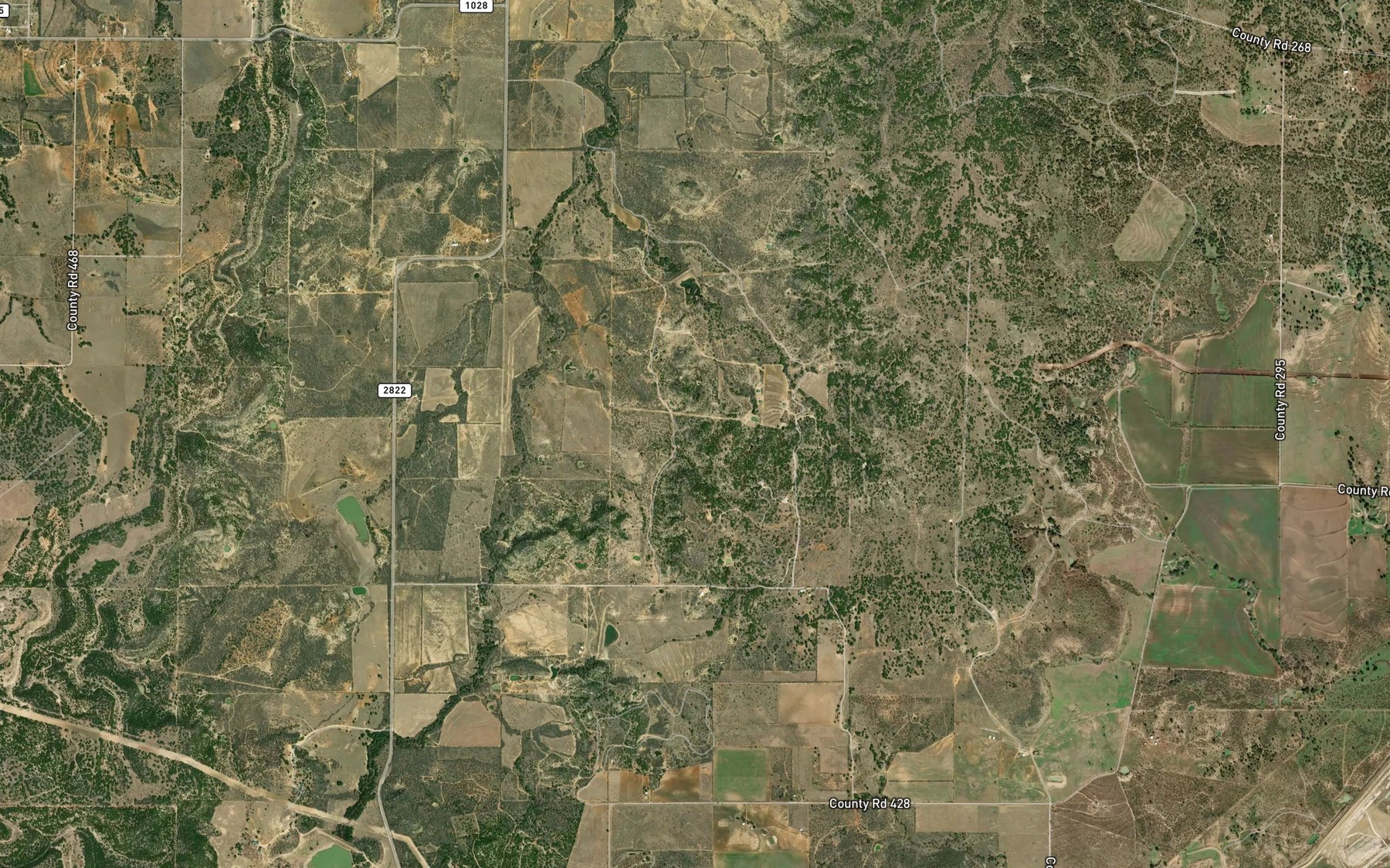 Satellite map of the Soil Conservation Service Site 4 Reservoir