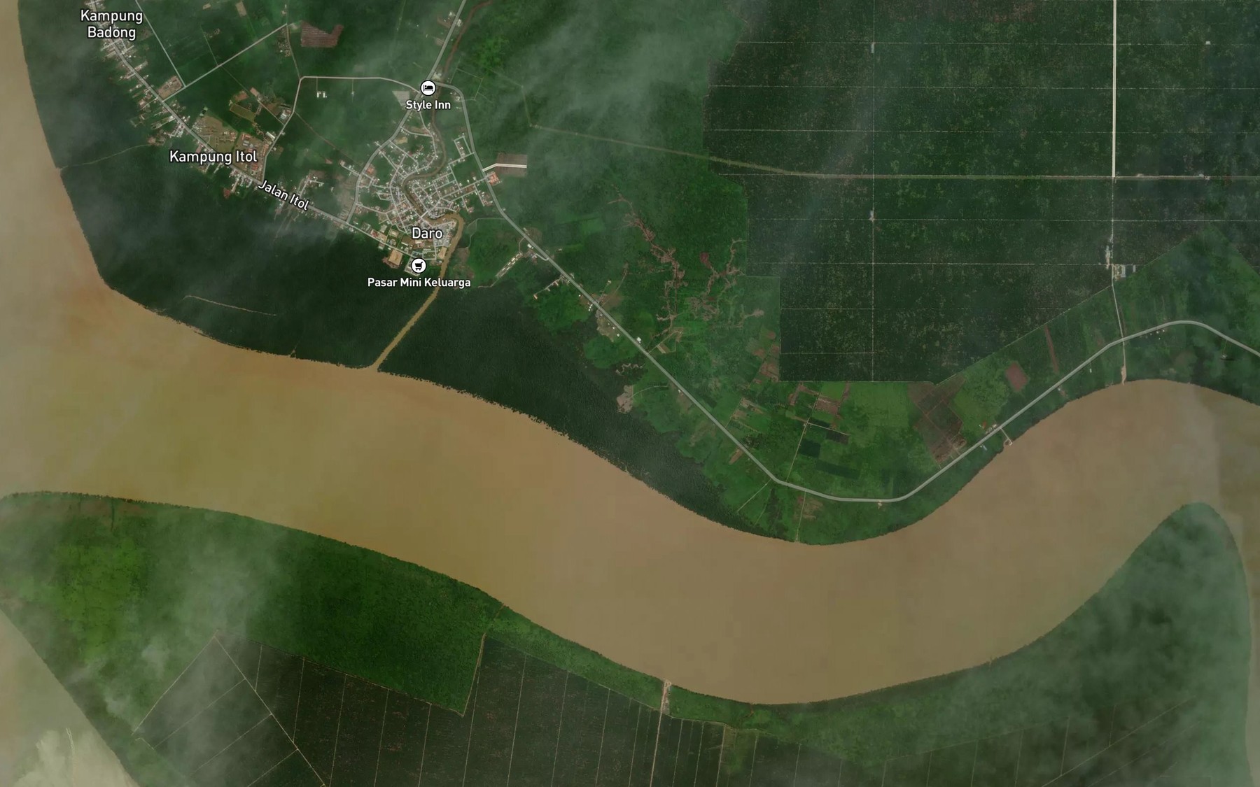 Satellite map of the Sungai Derai