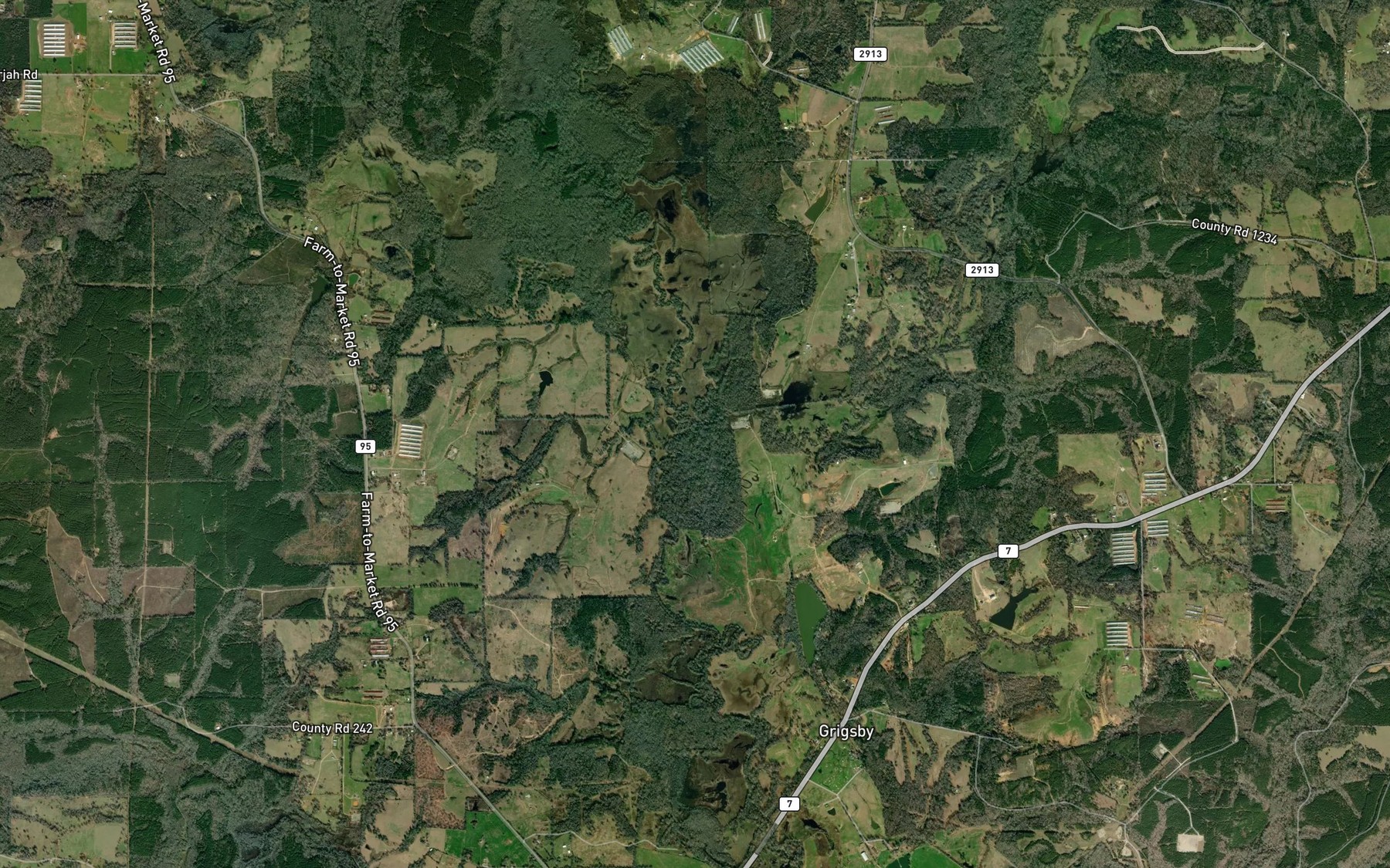 Satellite map of the West Creek