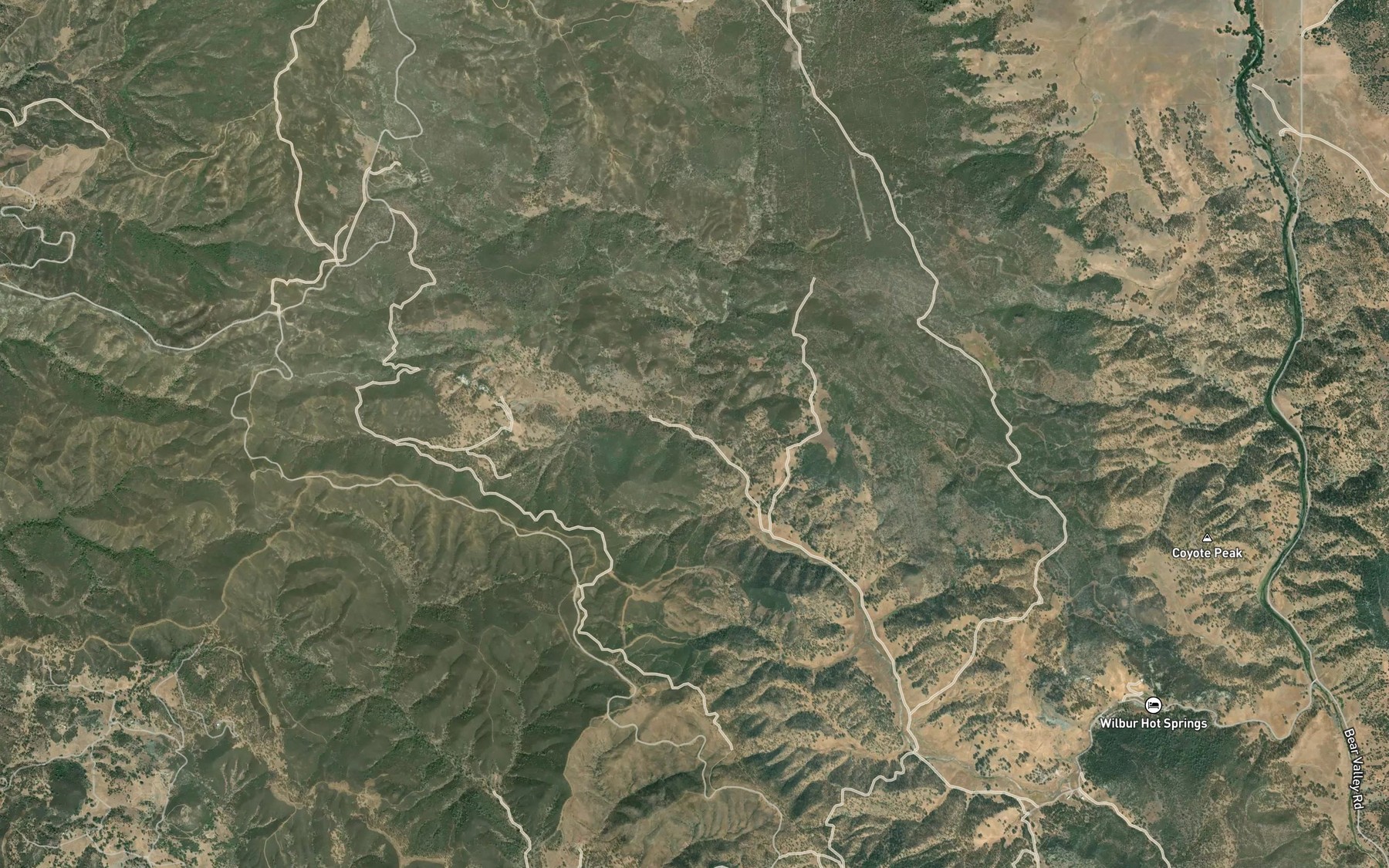 Satellite map of the West Fork Sulphur Creek