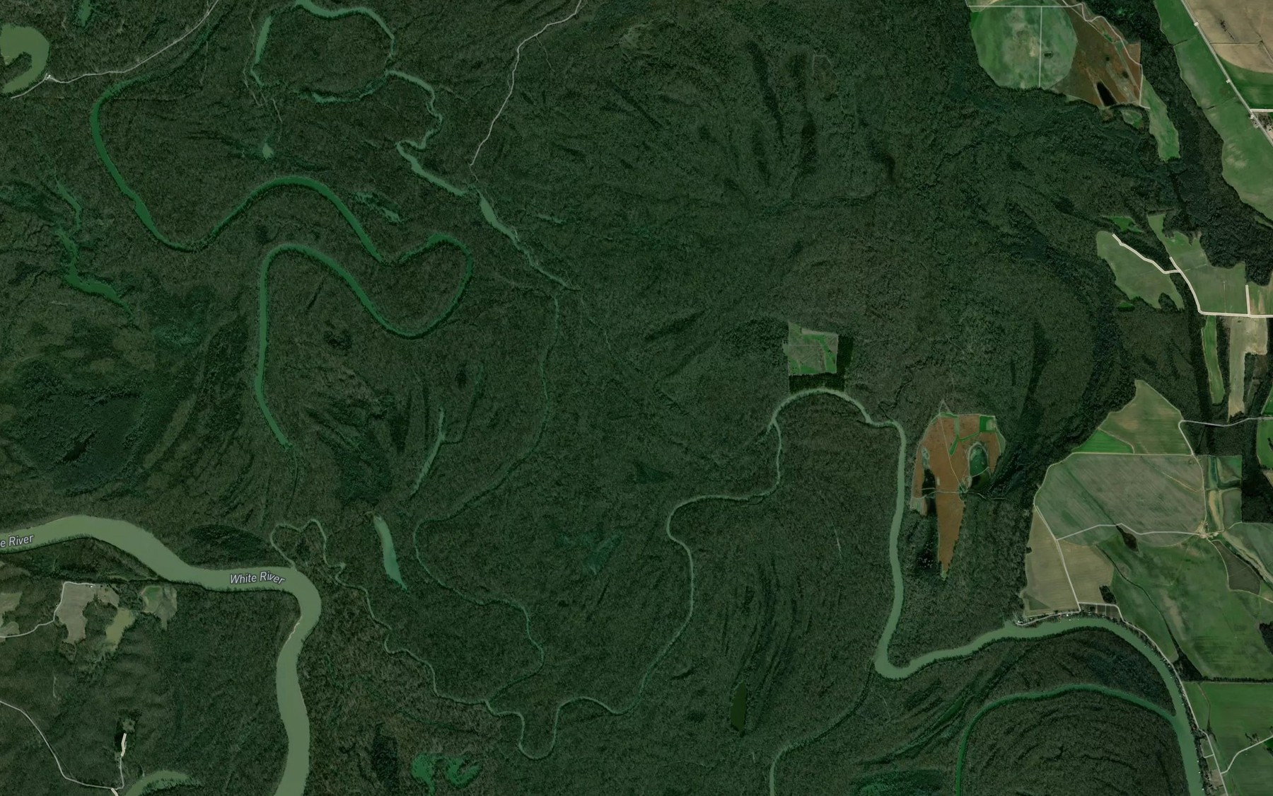 Satellite map of the Bear Camp Slough