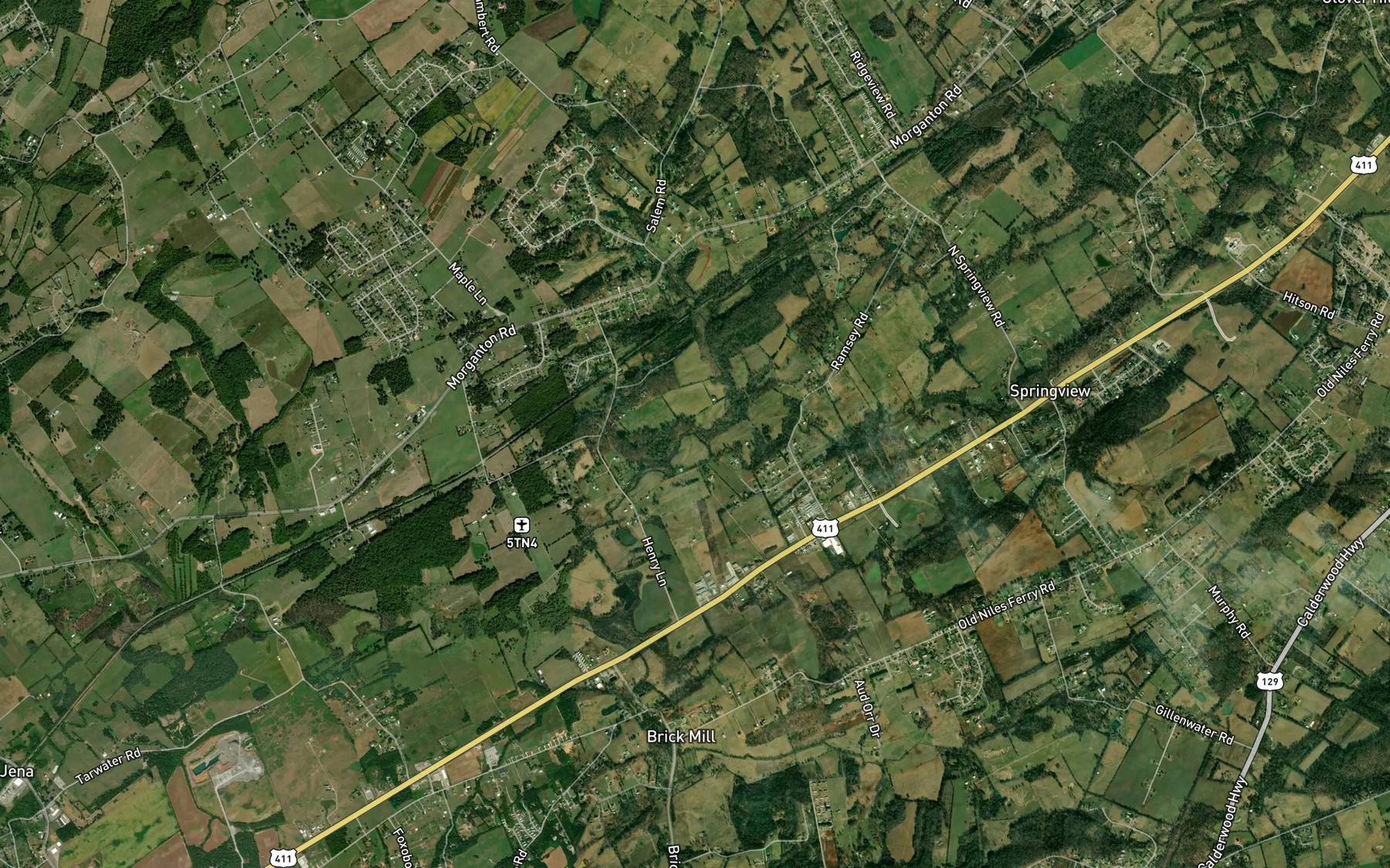Satellite map of the Griffitts Branch