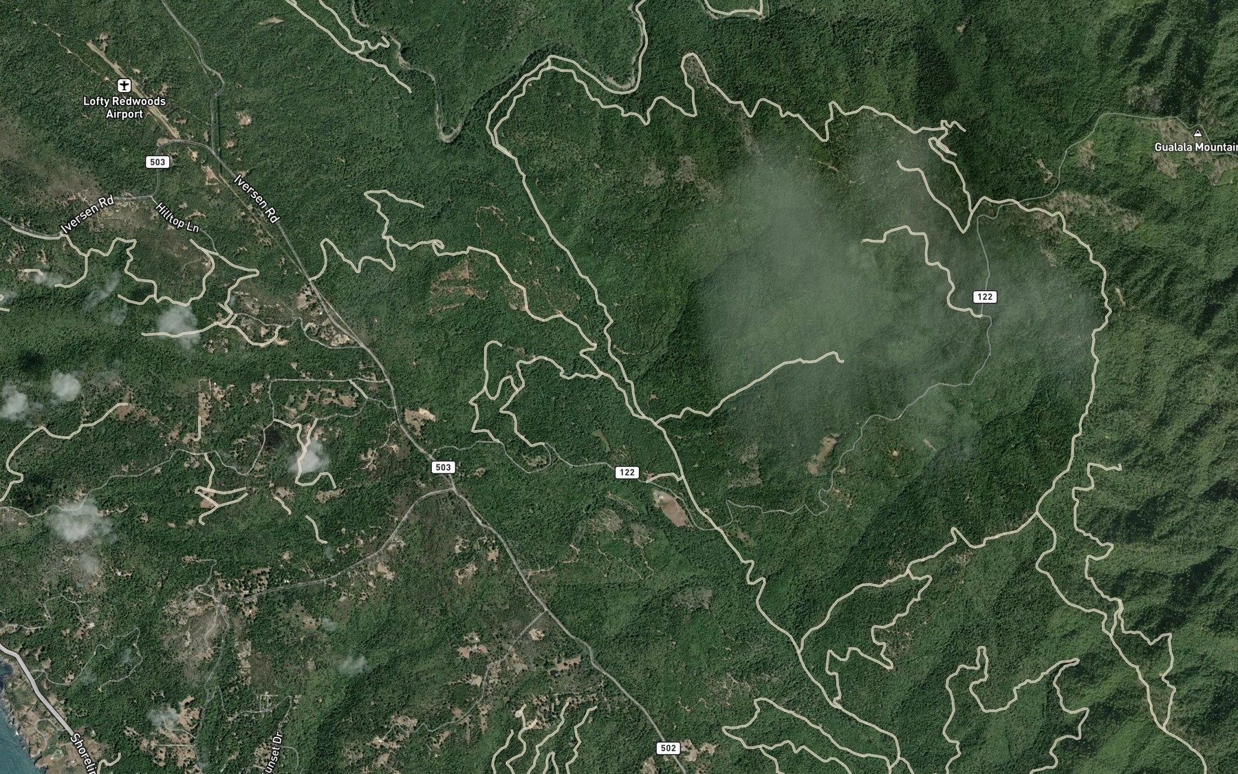 Satellite map of the Fleming Creek