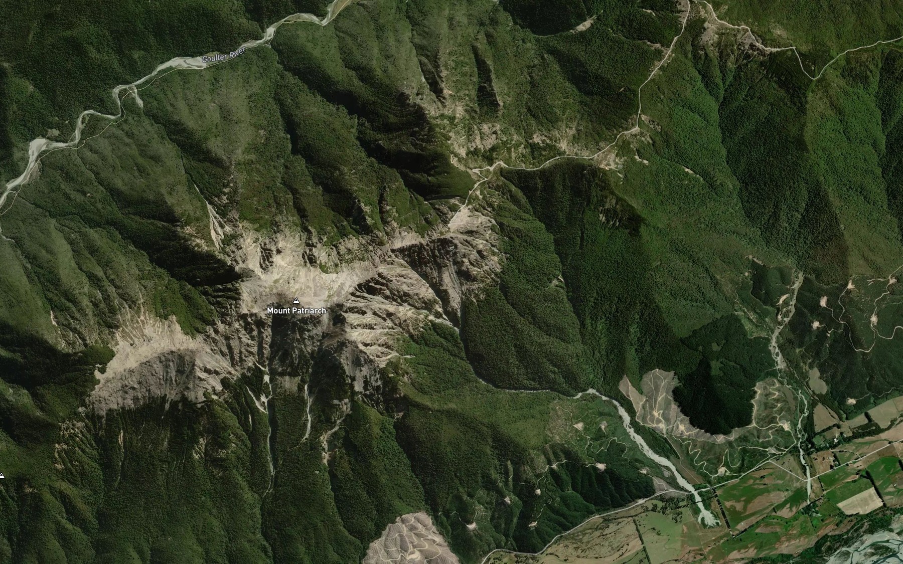 Satellite map of the Patriarch Stream
