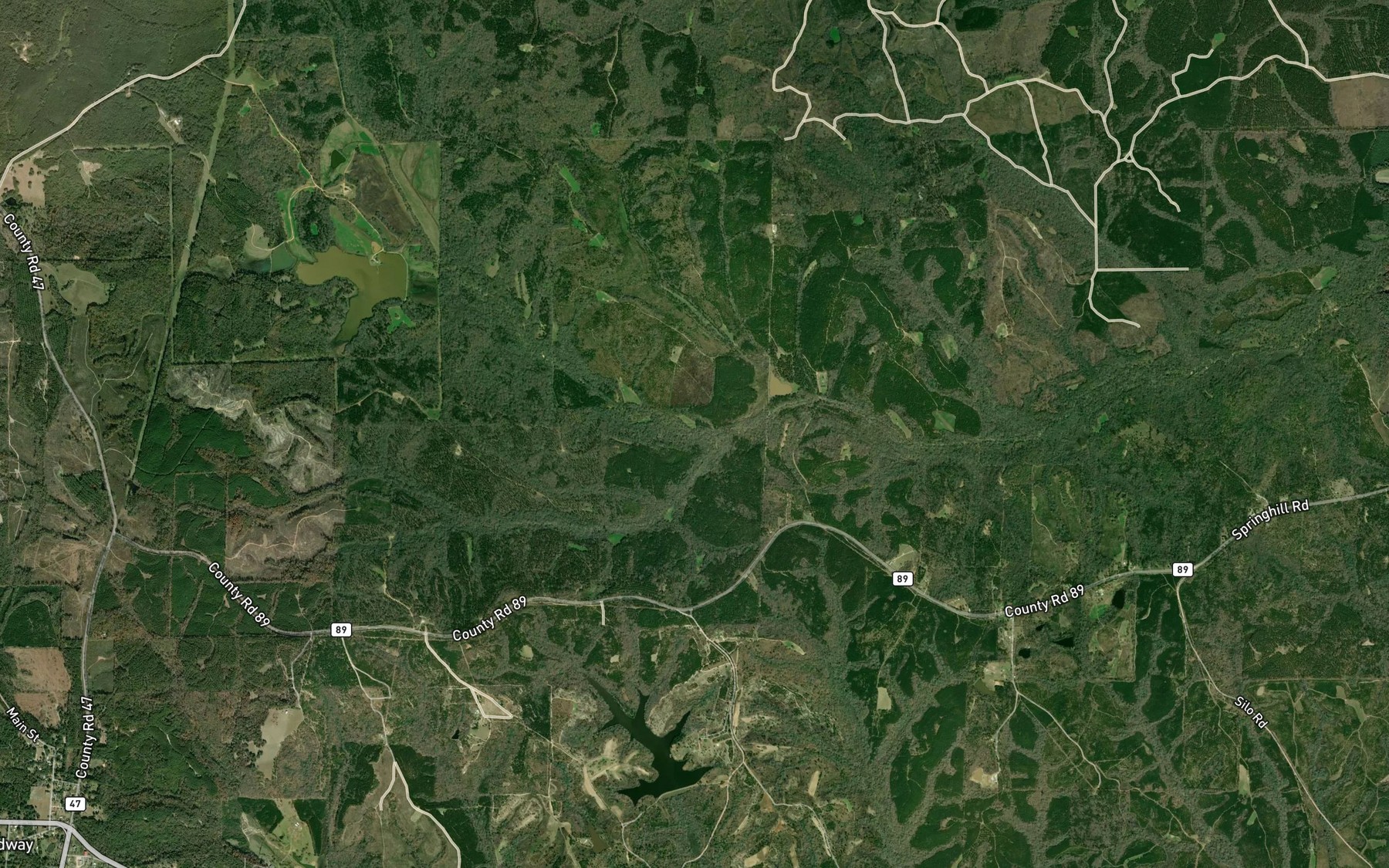Satellite map of the Norton Creek