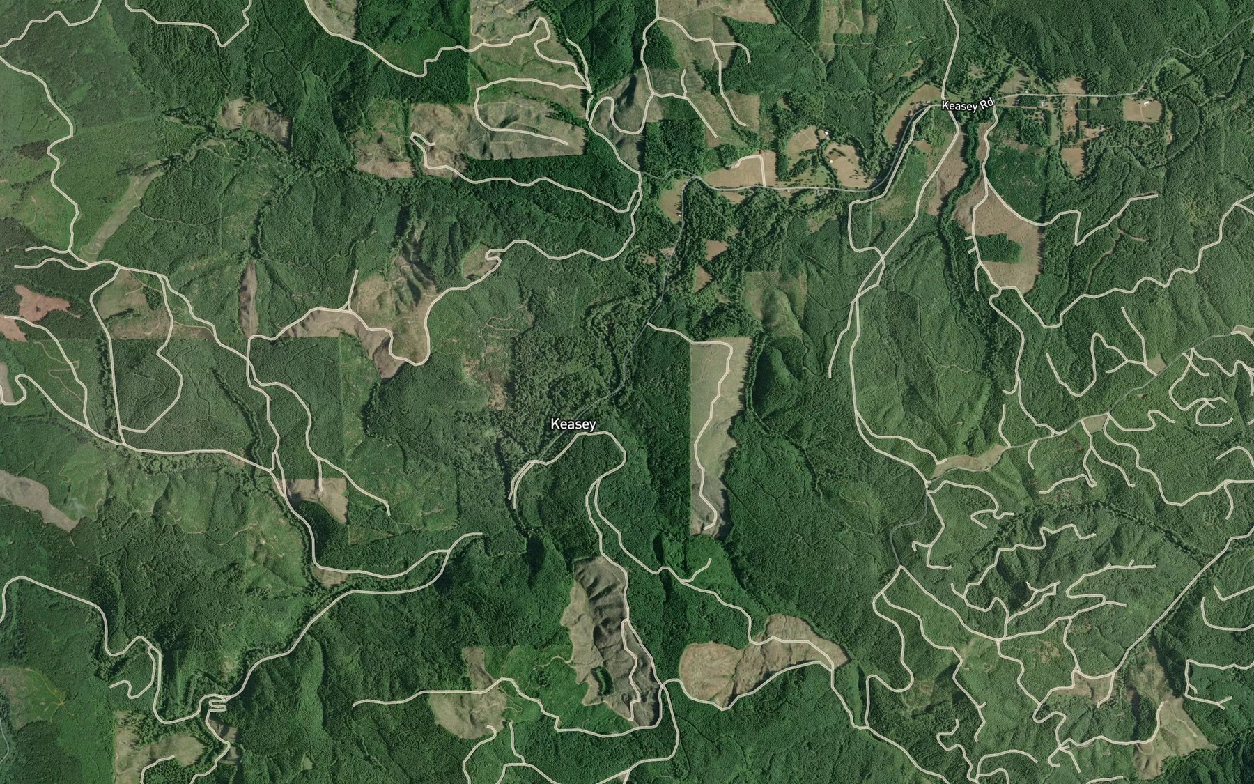 Satellite map of the Fall Creek