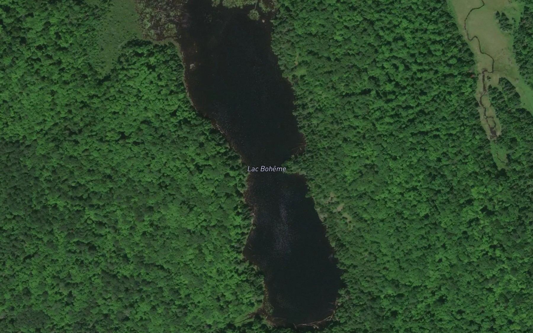 Satellite map of the Lac Boheme