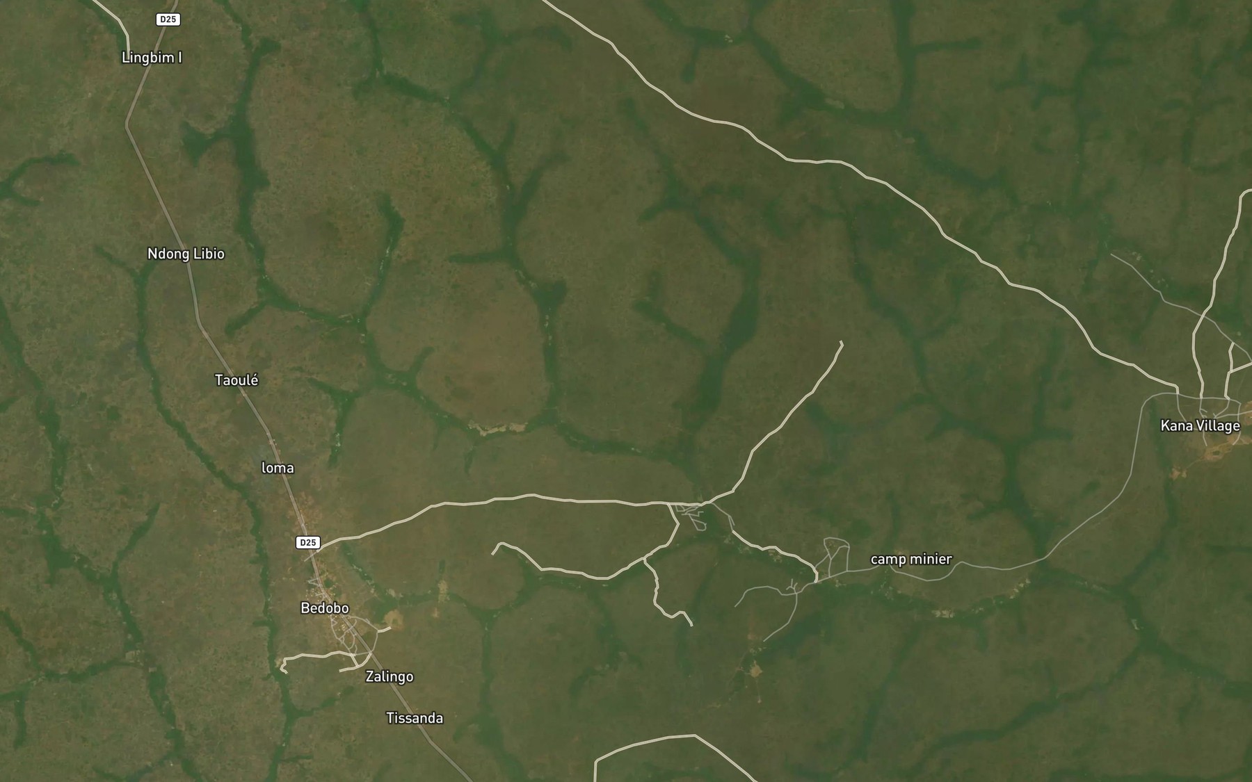 Satellite map of the Linboundou