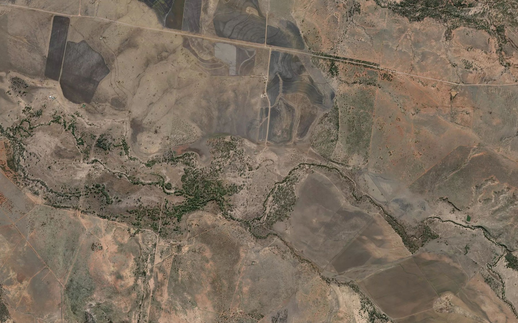 Satellite map of the Box Creek