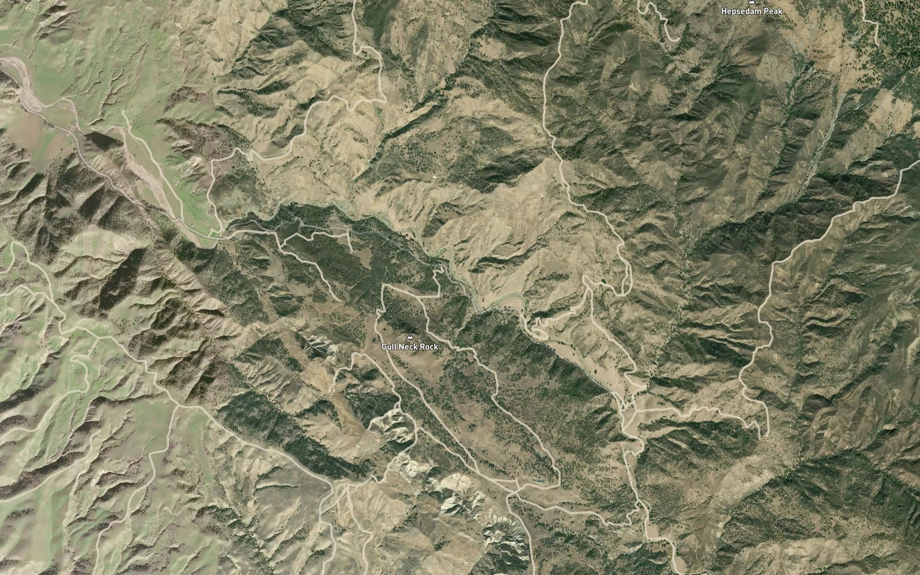 Satellite map of the Susie Spring