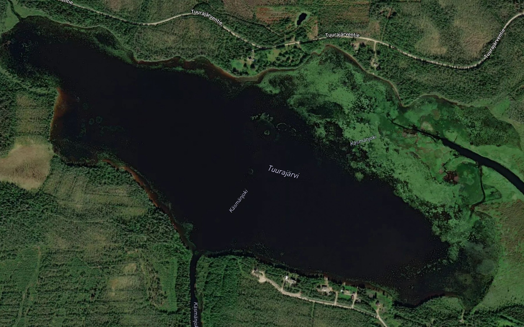 Satellite map of the Kasmanjoki