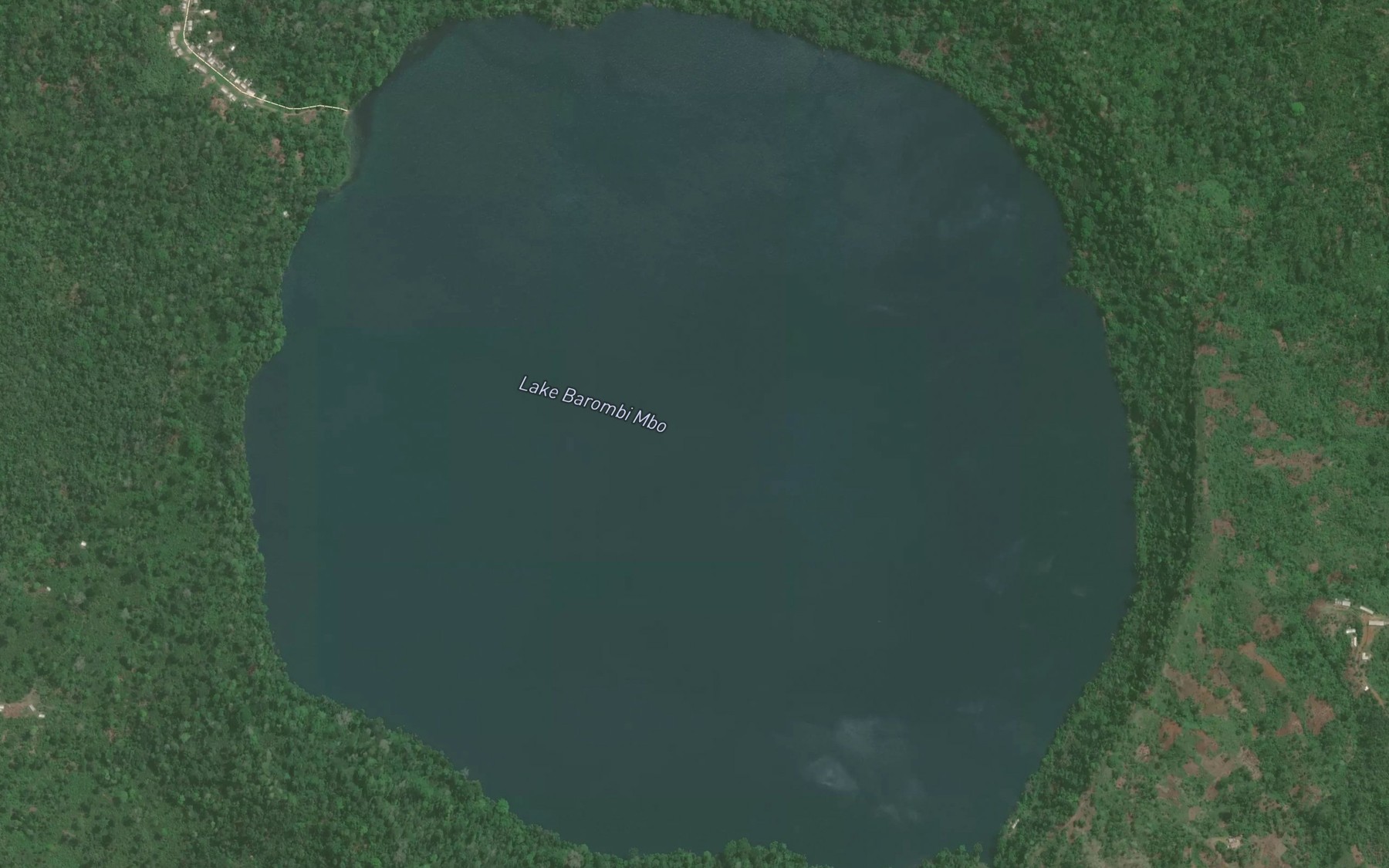 Satellite map of the Lake Barombi Mbo
