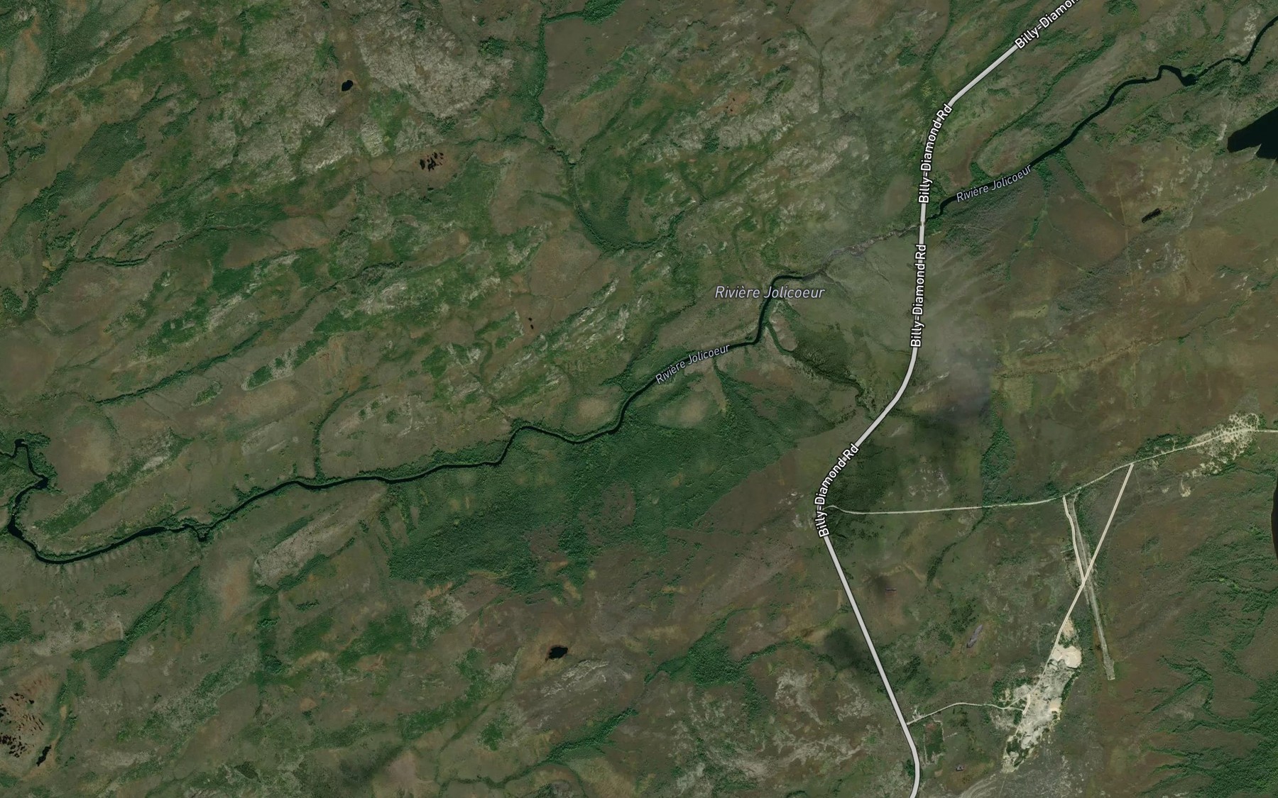 Satellite map of the Ruisseau Atimapisim Kauchipaschiyakwau
