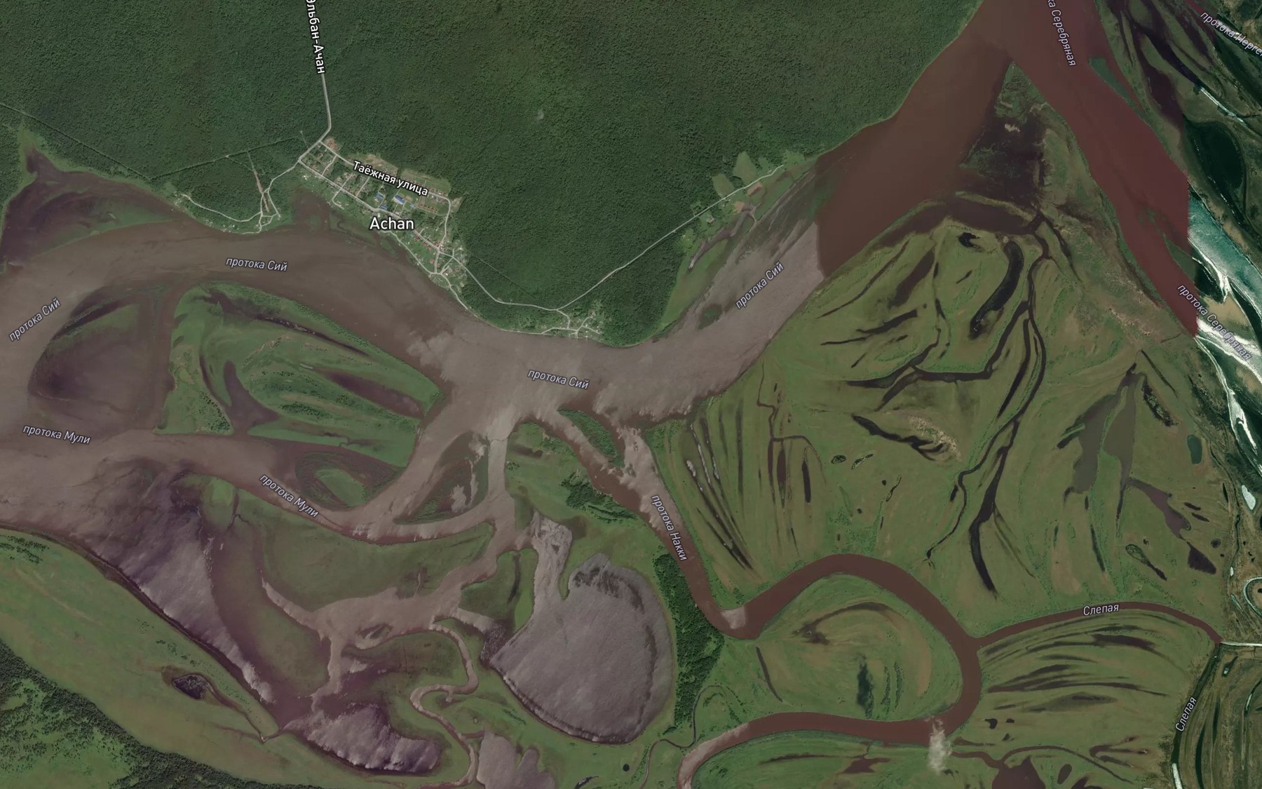 Satellite map of the Protoka Siy