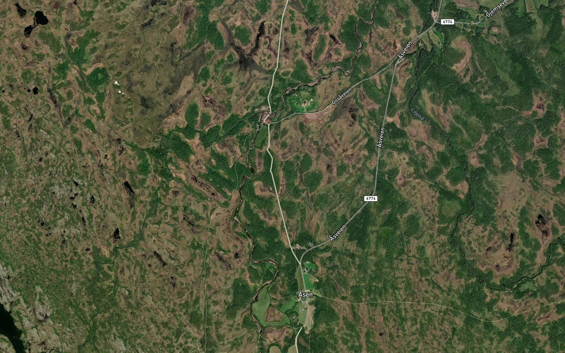 Satellite map of the Gilsaa