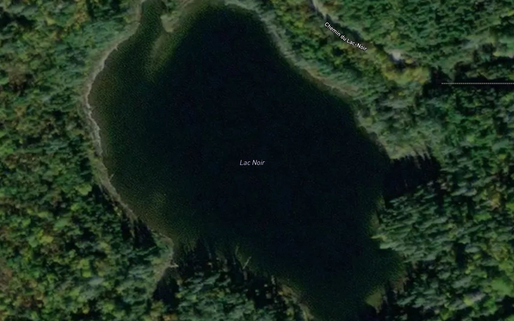 Satellite map of the Lac Noir