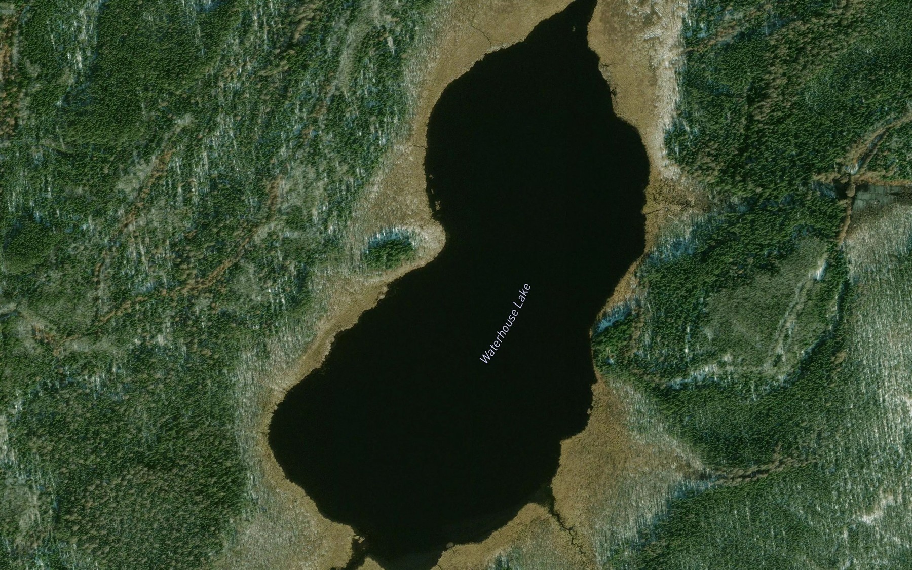 Satellite map of the Waterhouse Lake