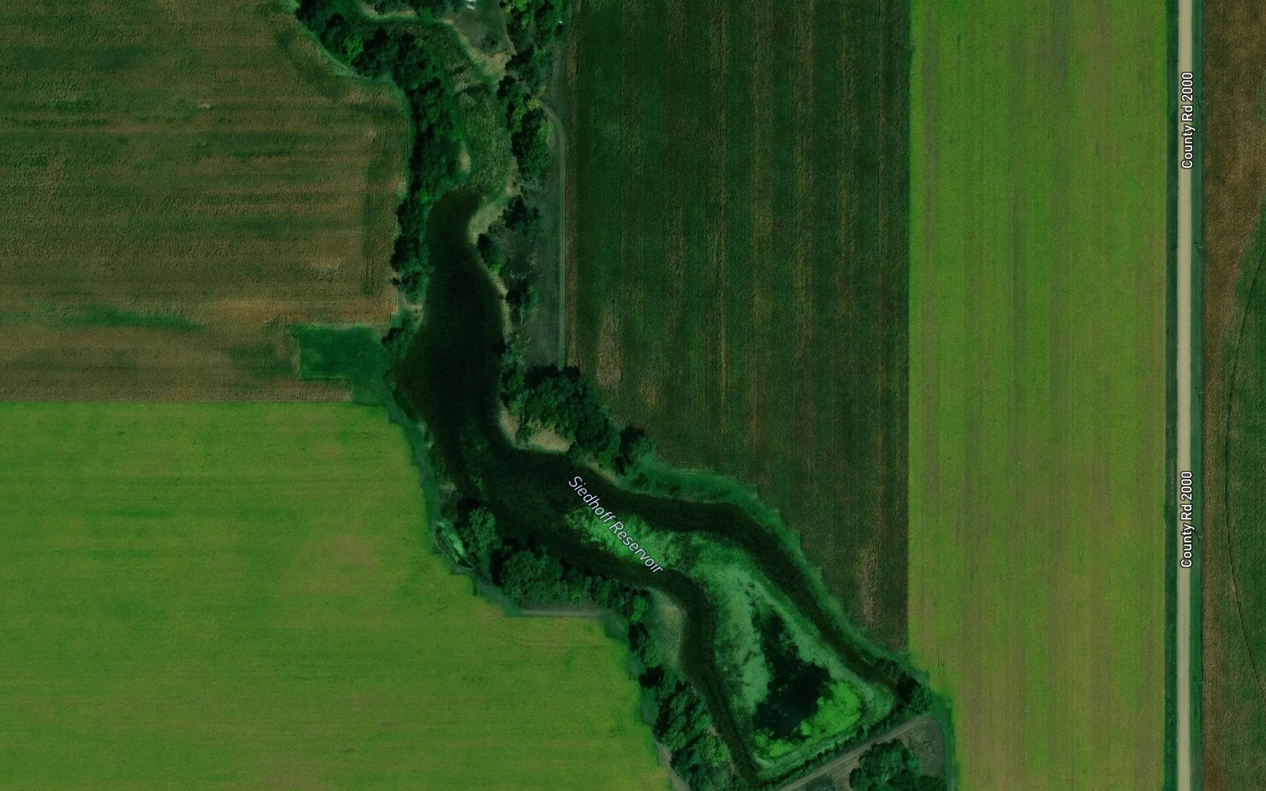 Satellite map of the Siedhoff Reservoir