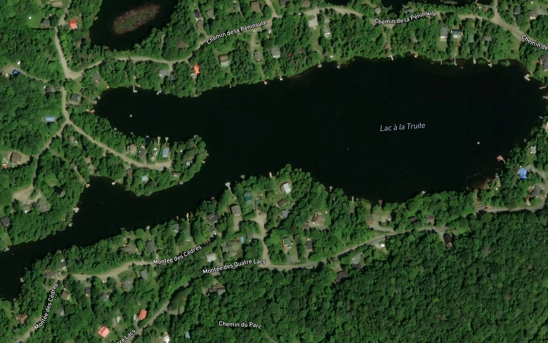 Satellite map of the Lac a la Truite