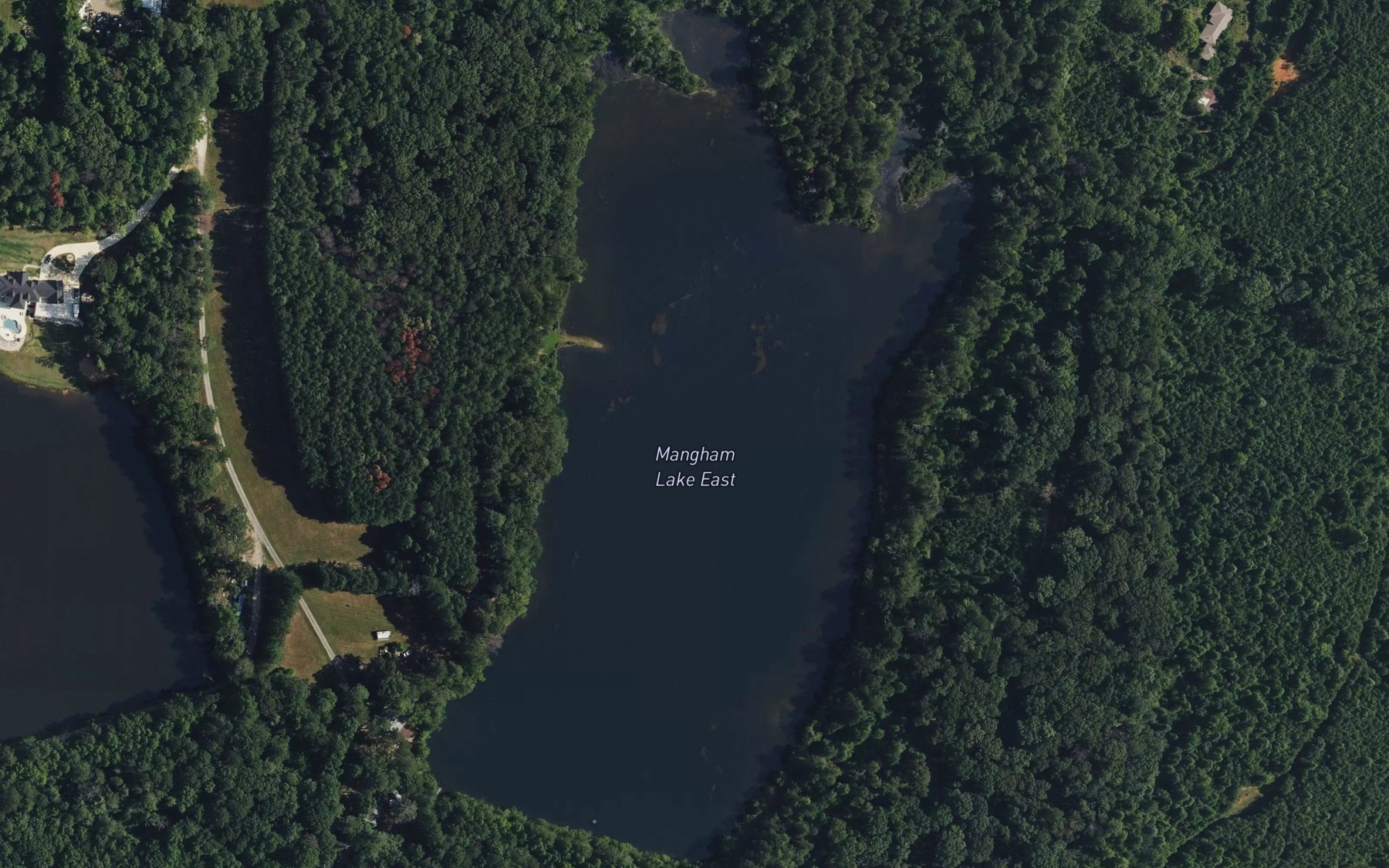 Satellite map of the Mangham Lake East