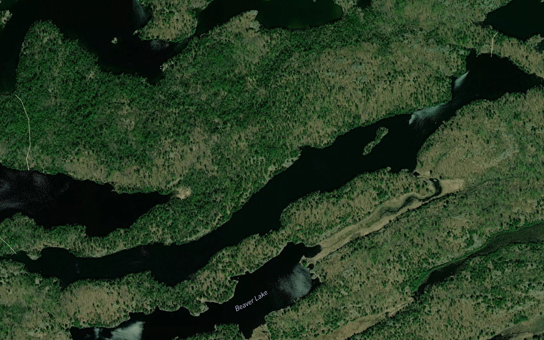 Satellite map of the Hanwood Lake