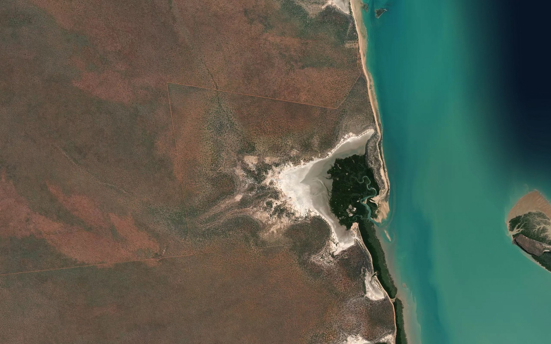 Satellite map of the Malaburra Spring