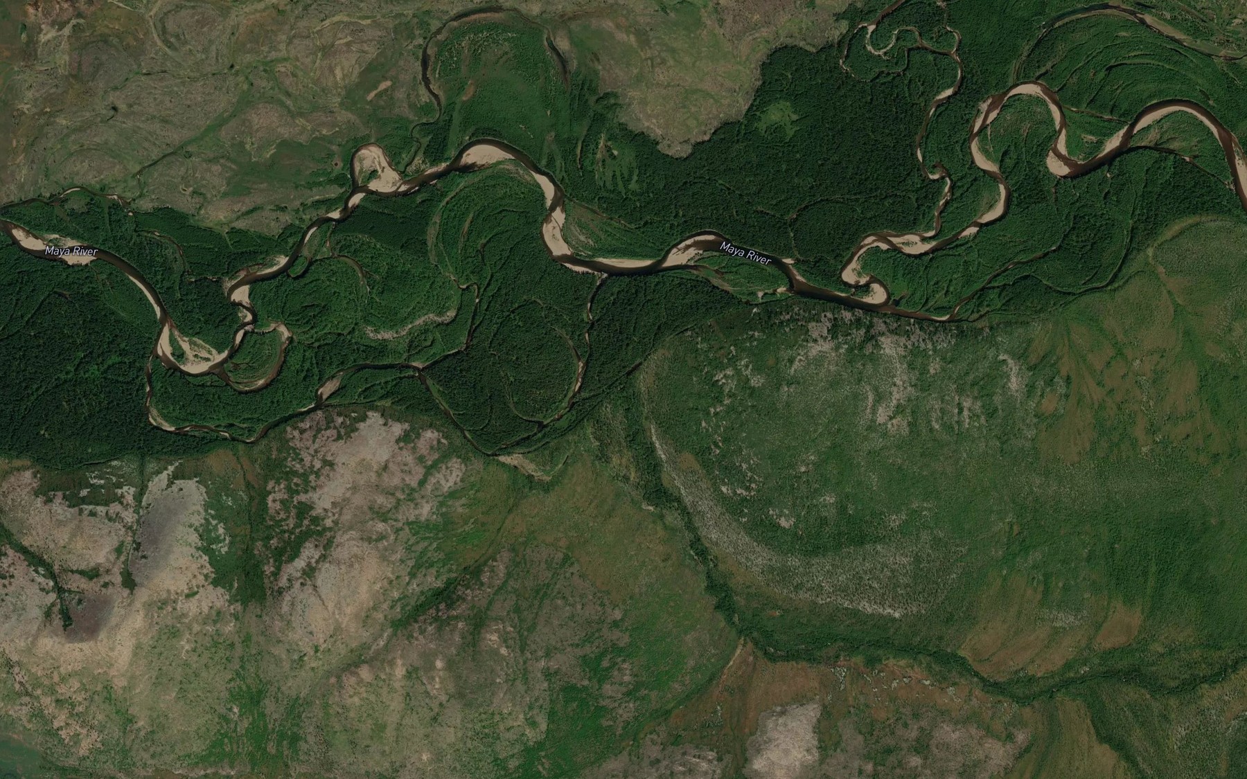 Satellite map of the Magan-Yuryakh