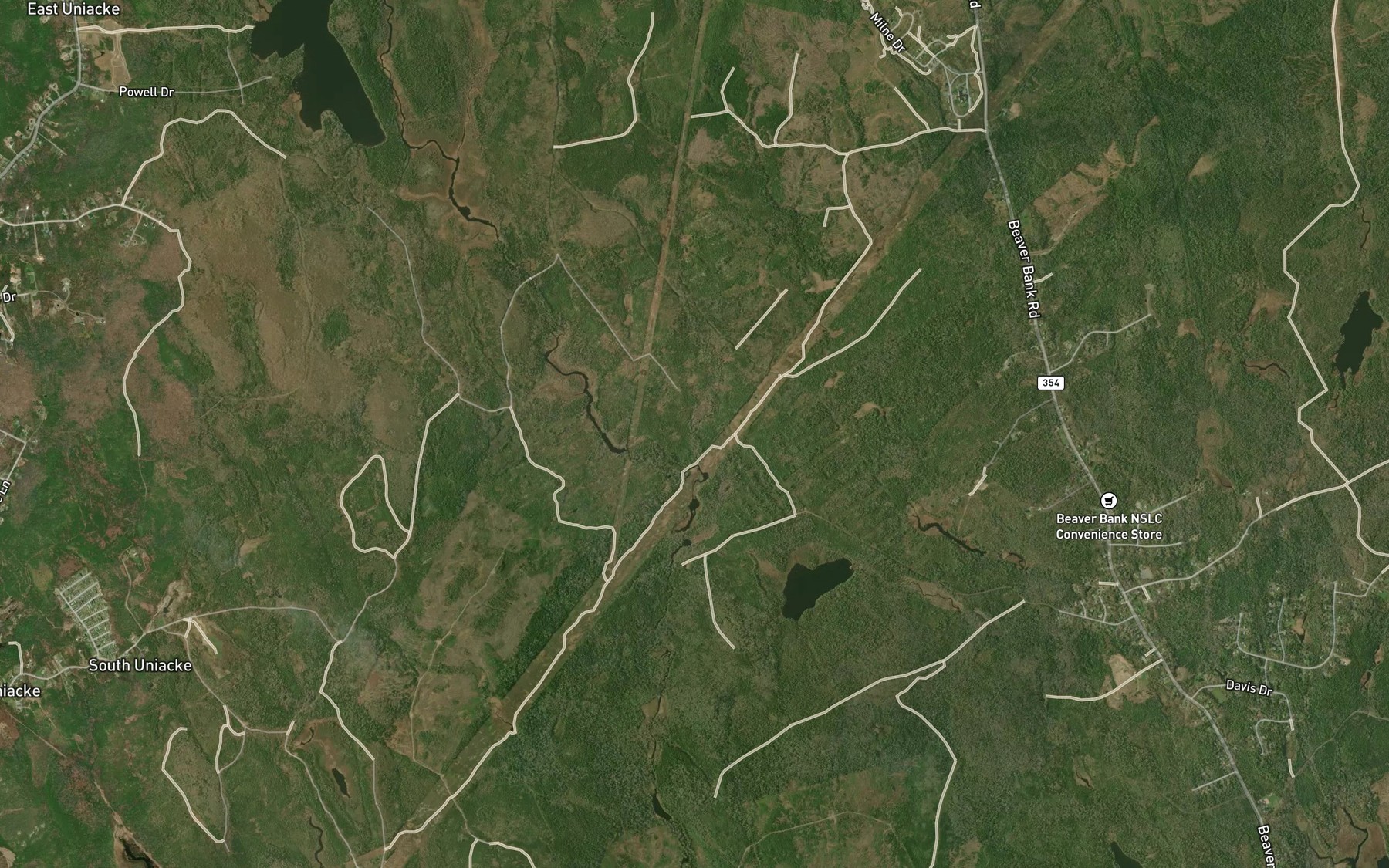Satellite map of the Long Stillwater