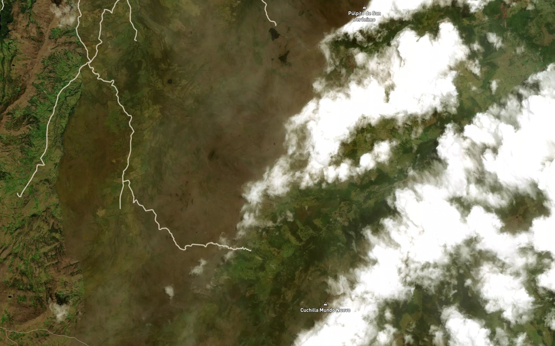 Satellite map of the Laguna Sismosa