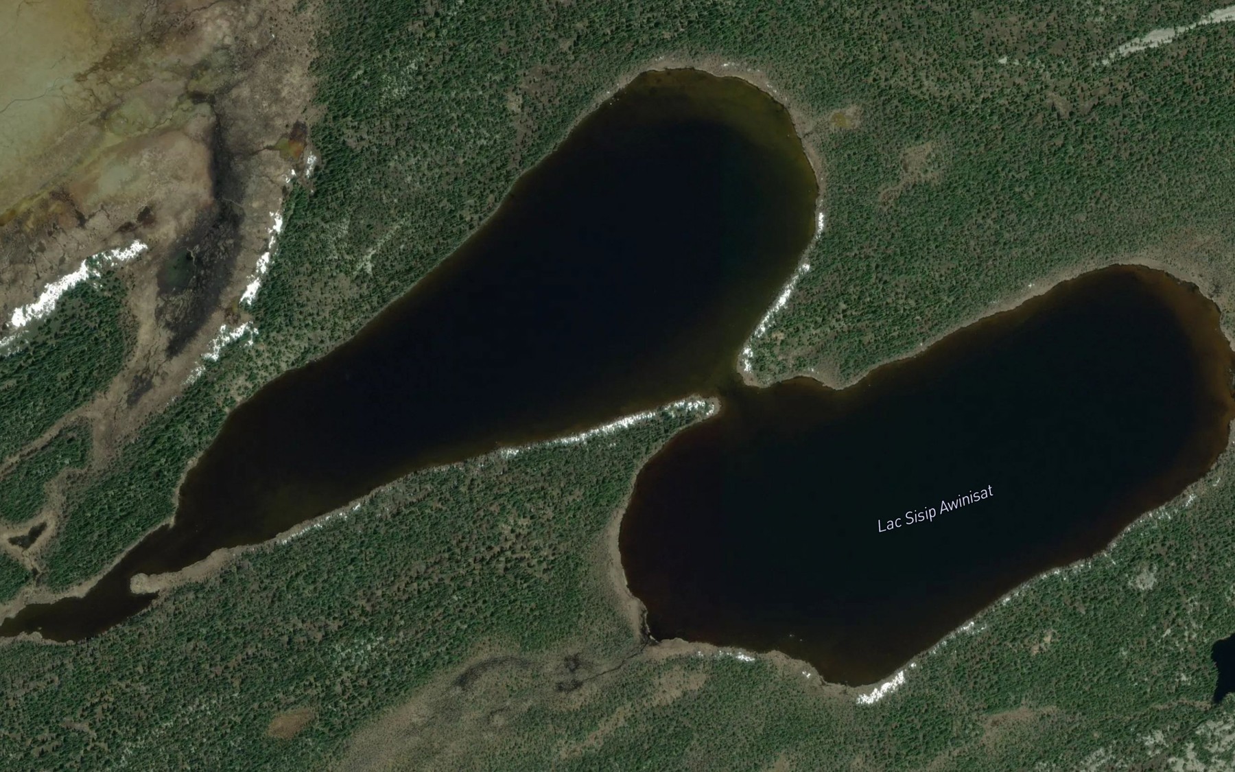 Satellite map of the Lac Sisip Awinisat