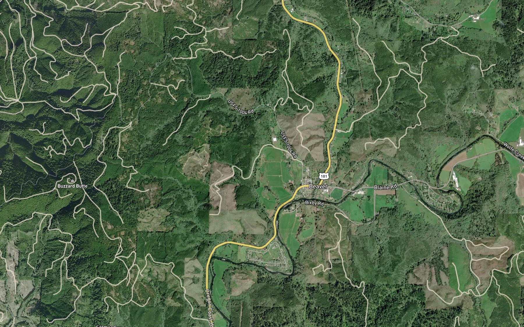 Satellite map of the Trobough Spring