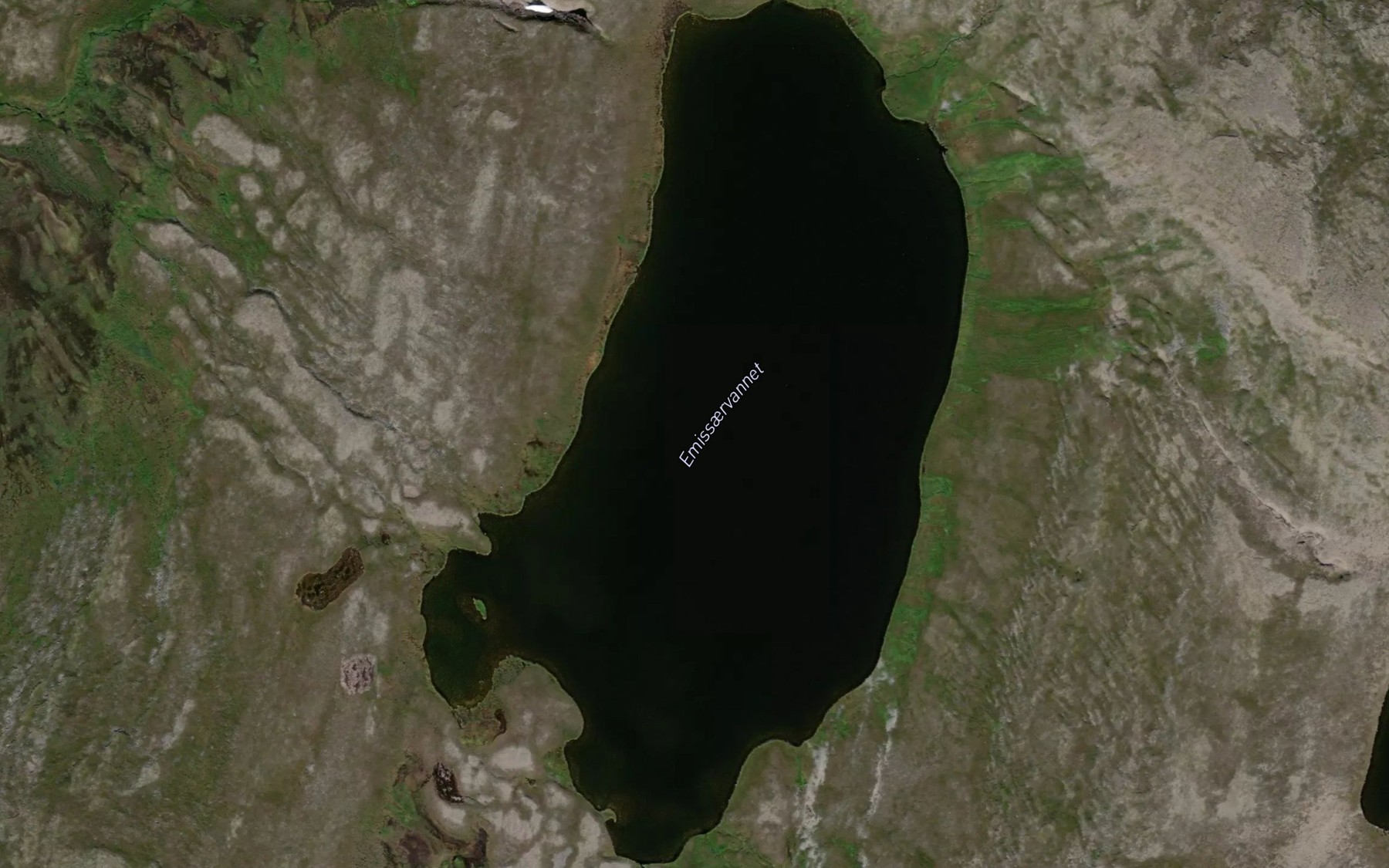 Satellite map of the Emissaervatnet