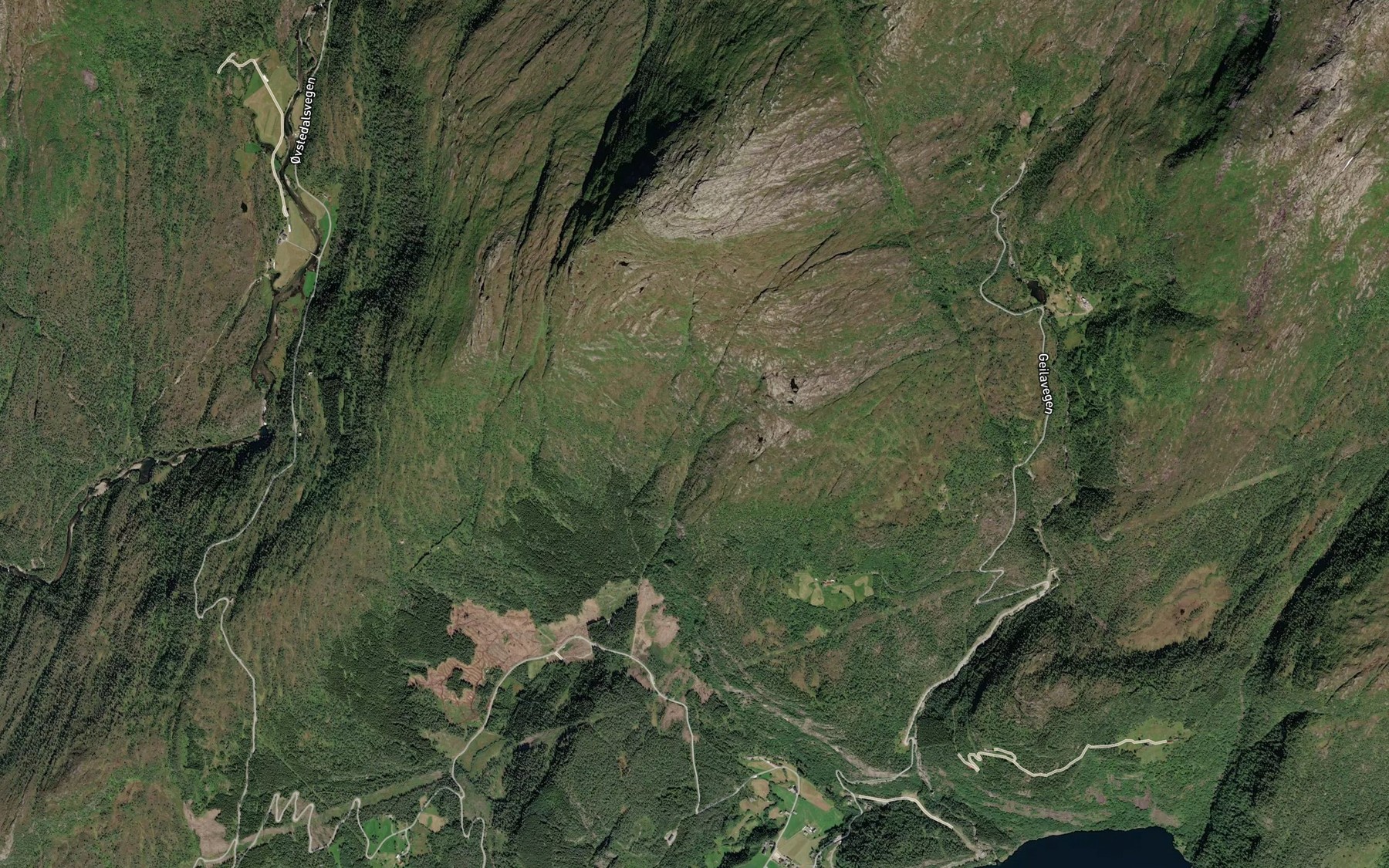Satellite map of the Bekkene