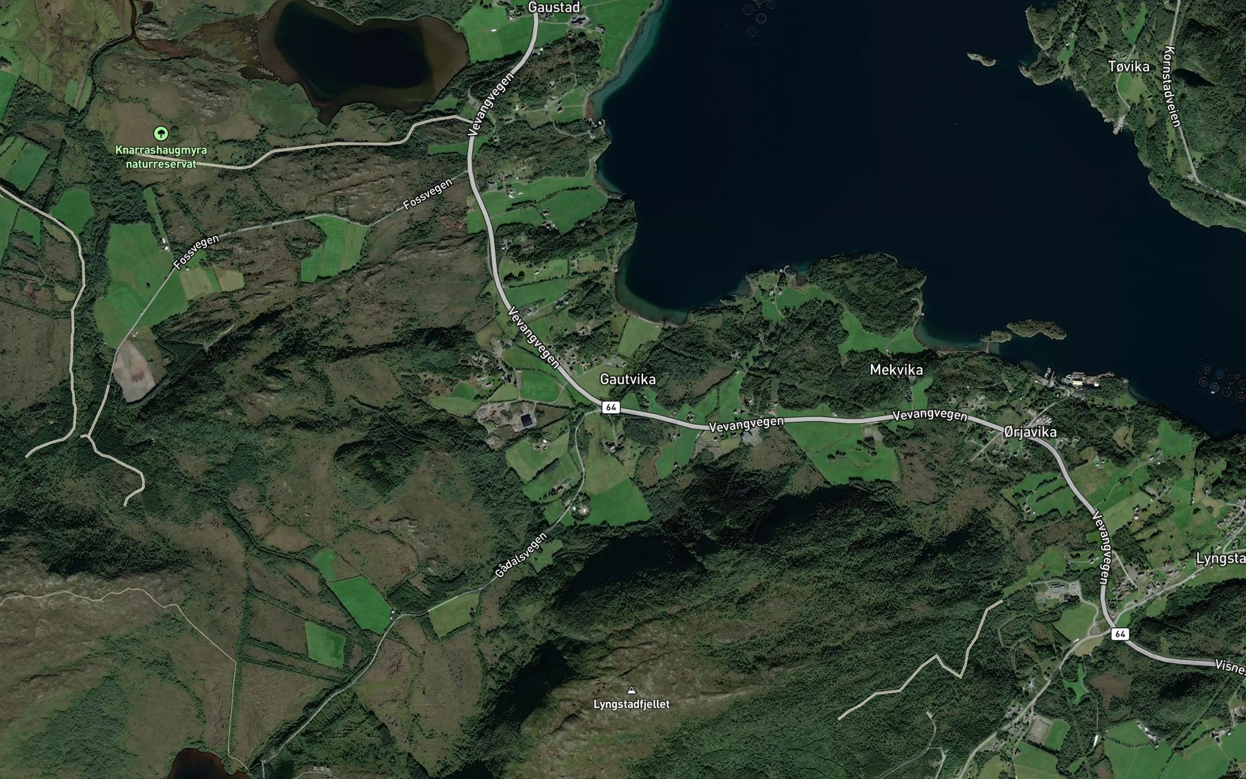 Satellite map of the Reitaelva