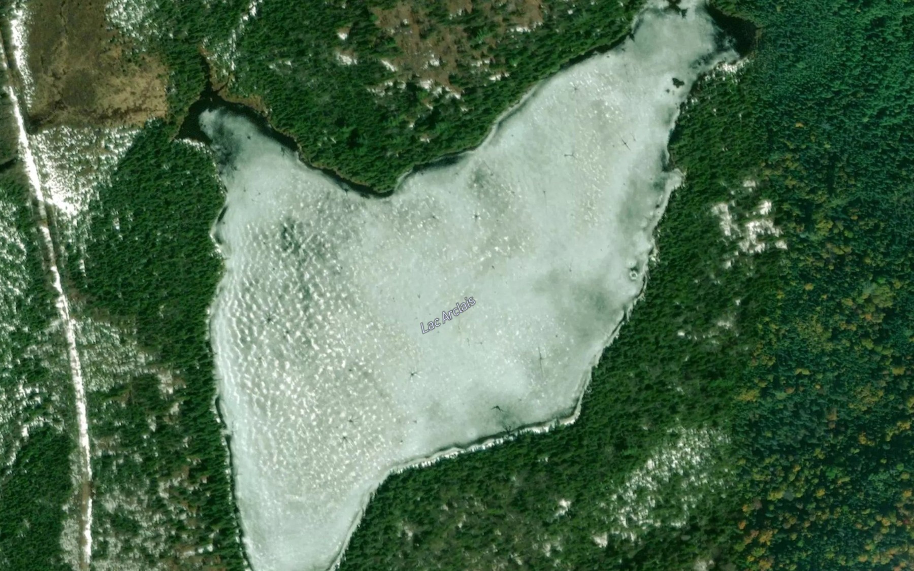 Satellite map of the Lac Arclais