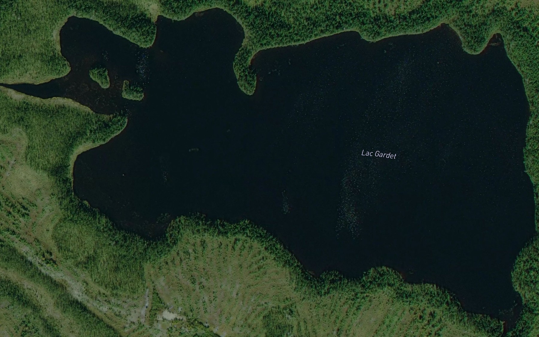 Satellite map of the Lac Gardet